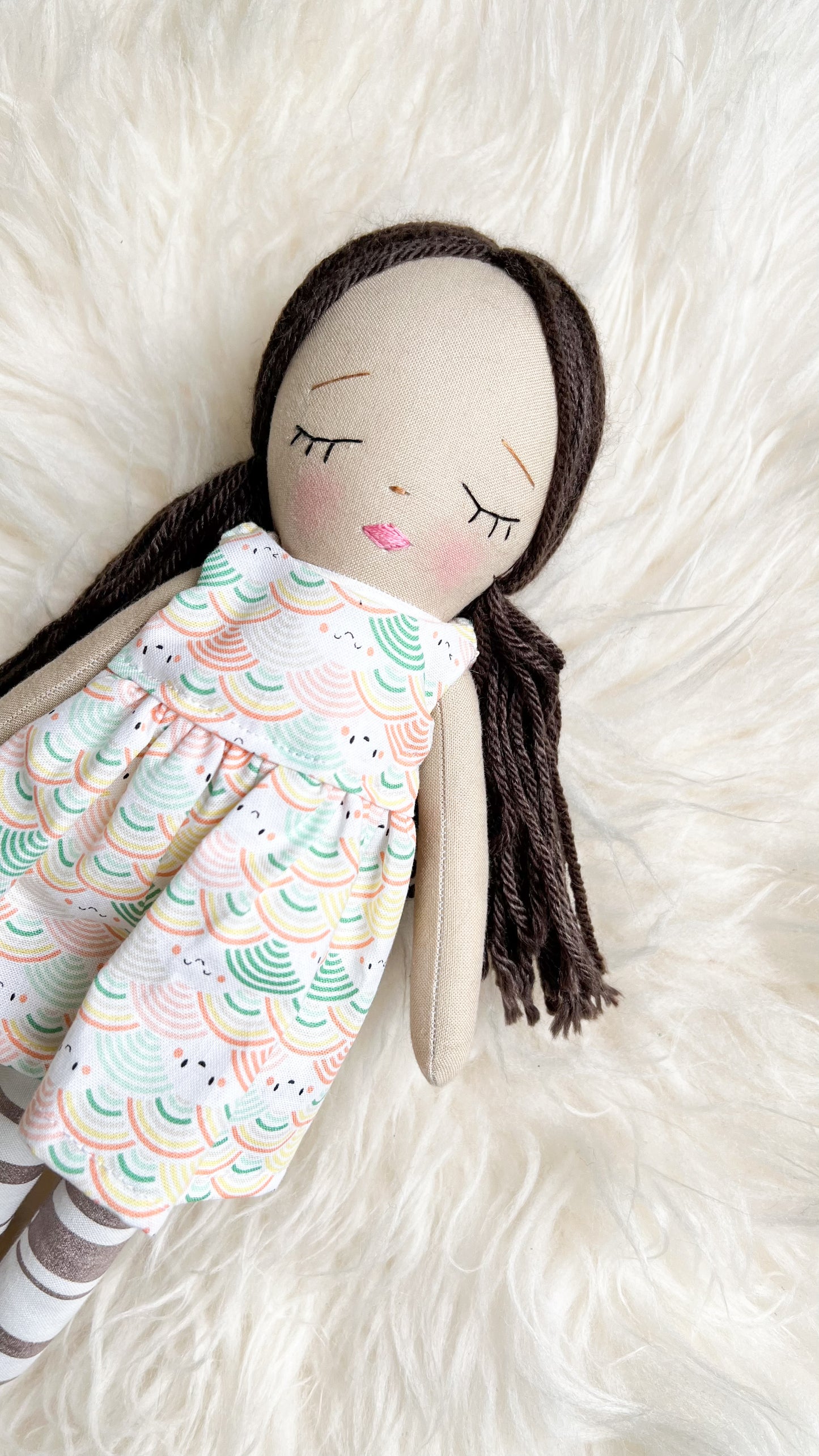 Heirloom Doll, Handmade Doll, Dress Up Doll, Yarn Haired Doll