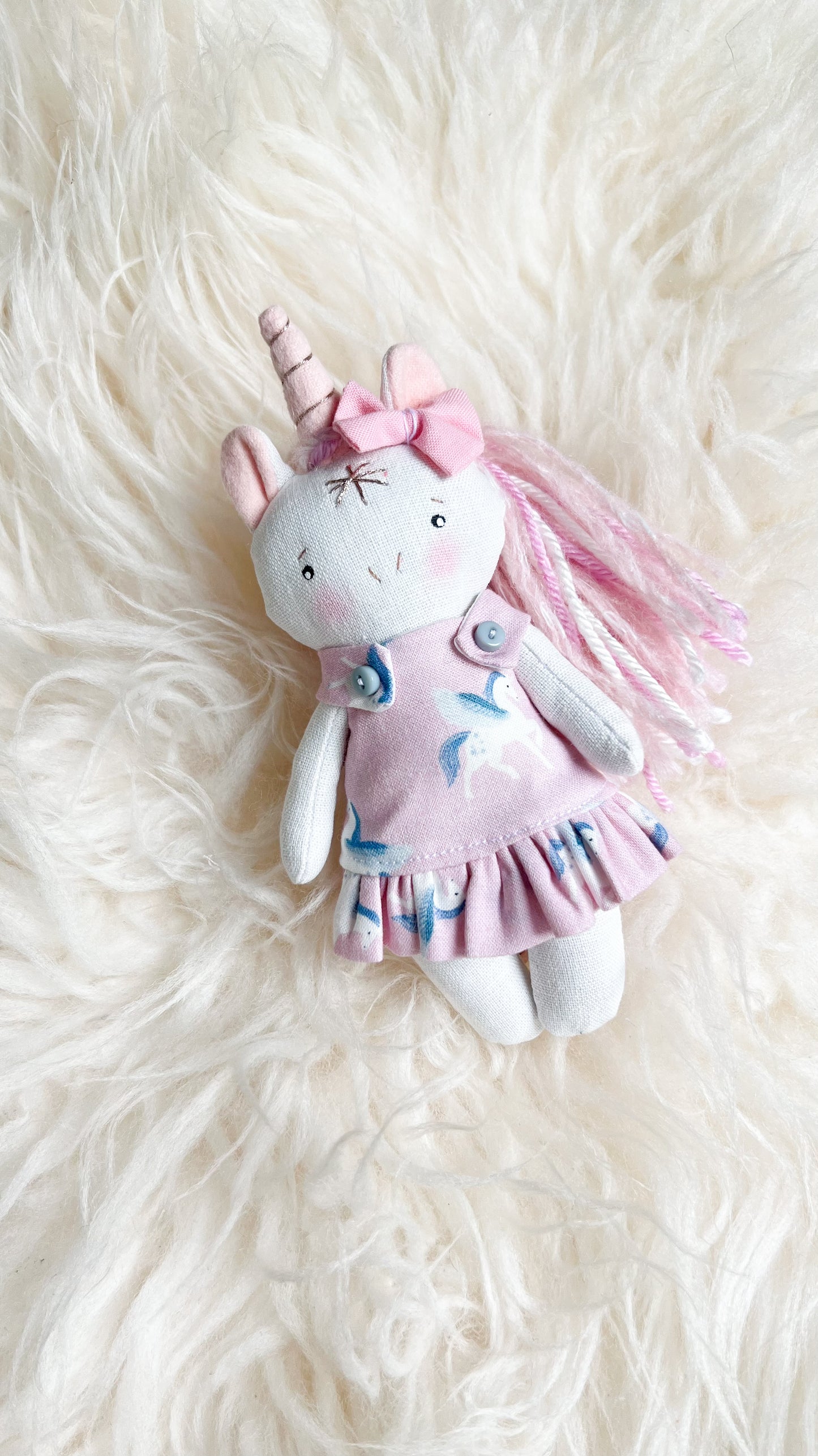 Mini Unicorn Doll, Unicorn Doll, Dollhouse Doll