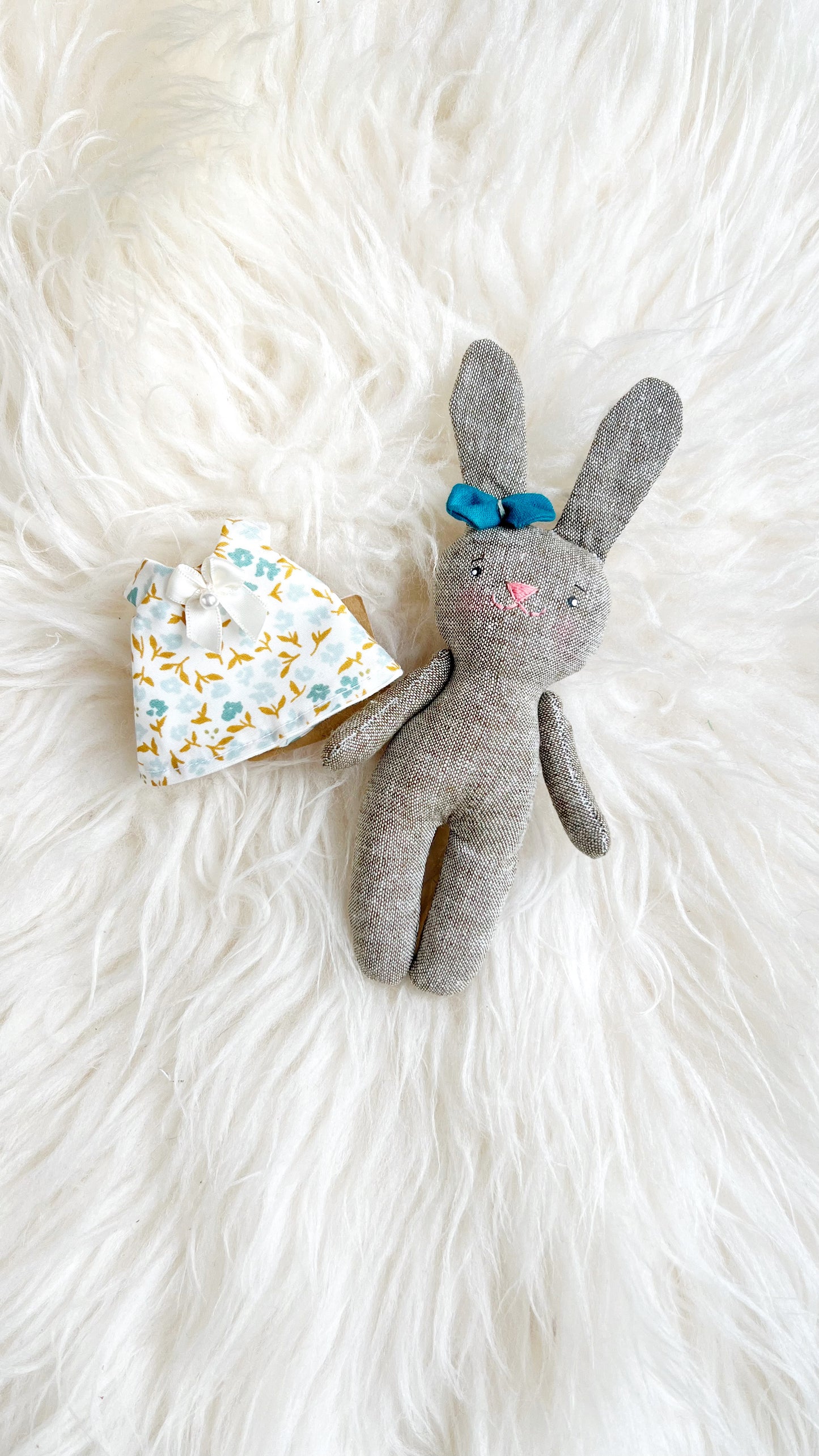 Mini Bunny Doll, Bunny  Doll, Dollhouse Doll