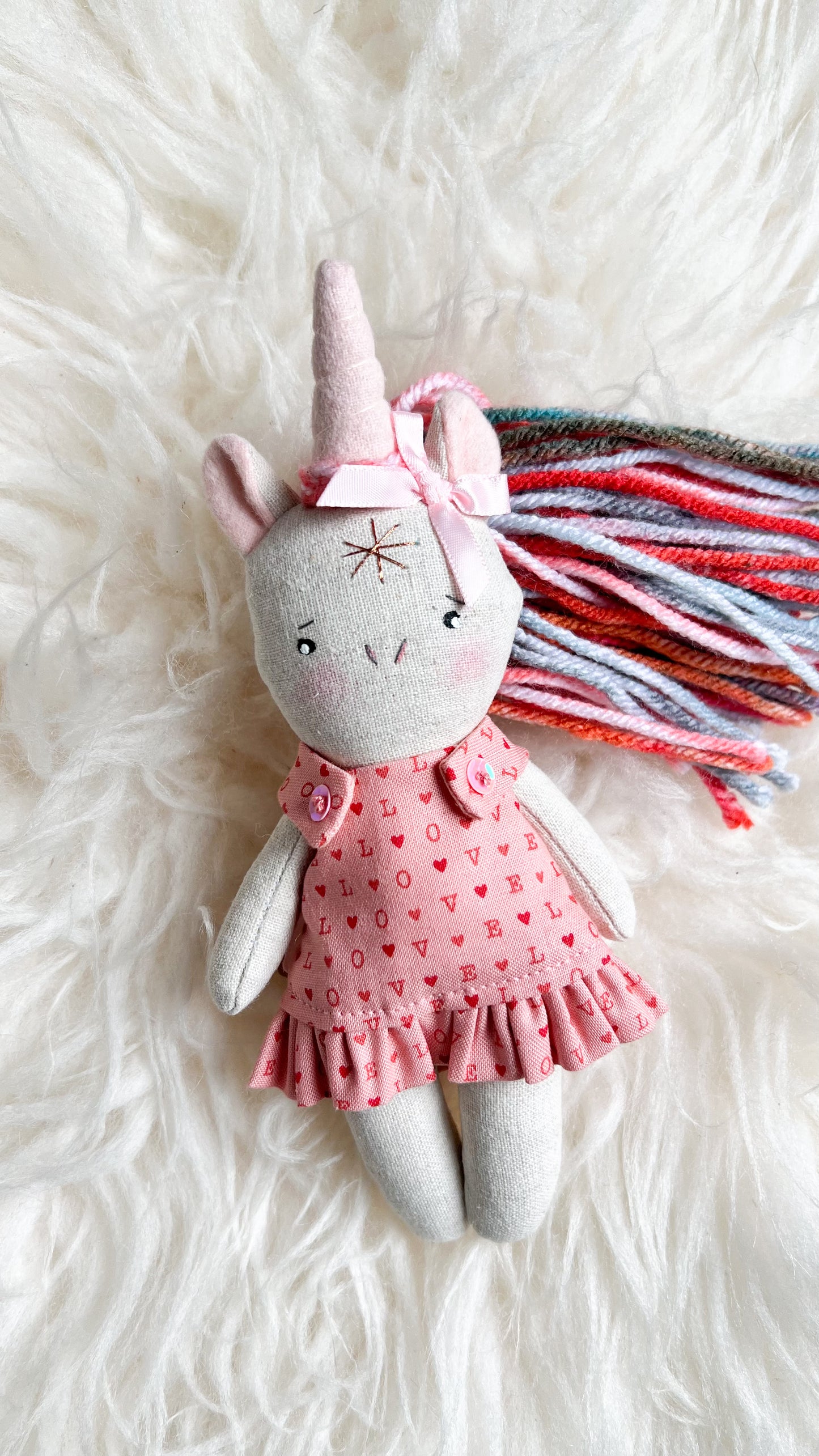 Mini Unicorn Doll, Unicorn Doll, Dollhouse Doll