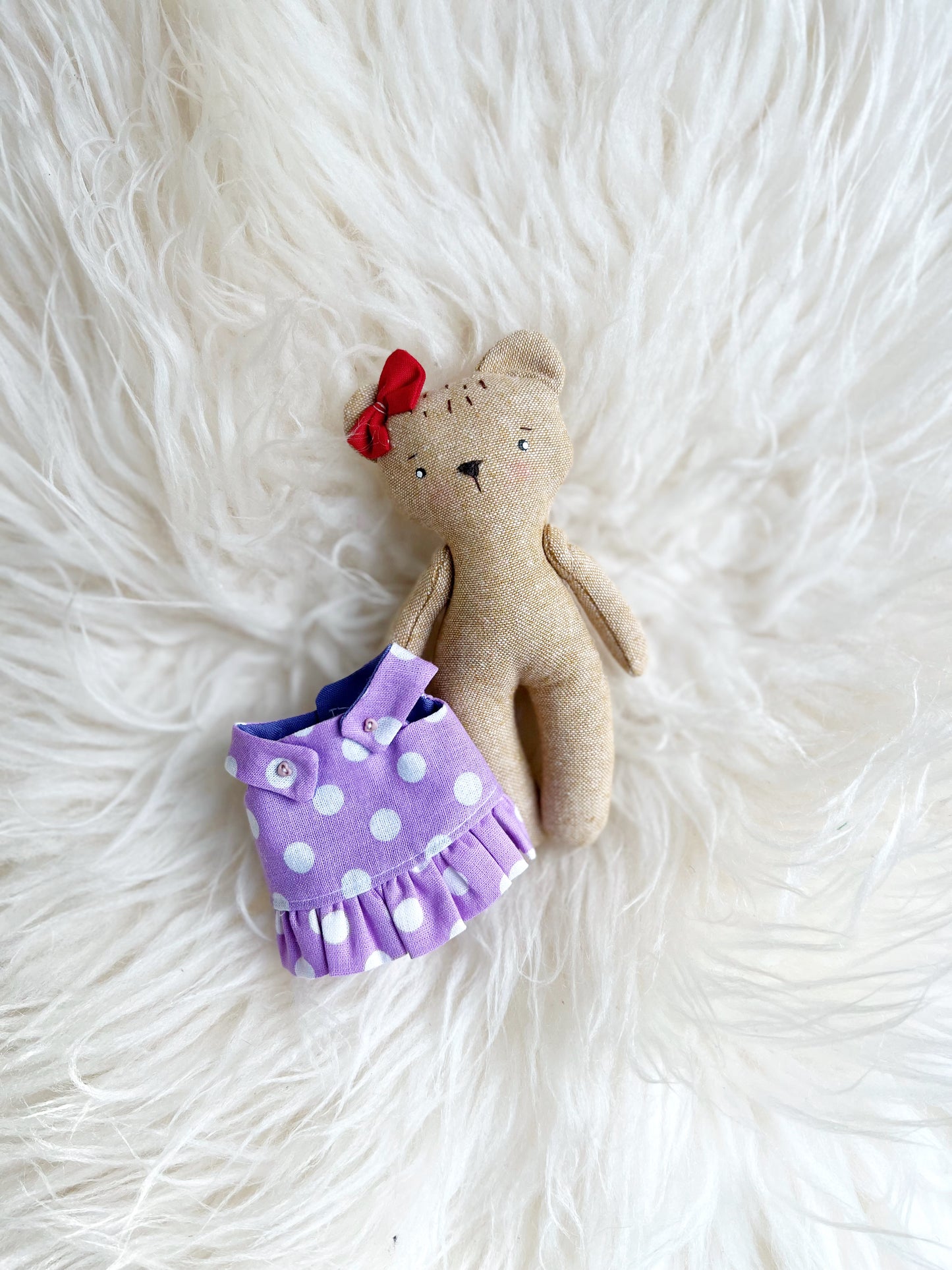 Mini Bear, Mini Doll, dollhouse doll