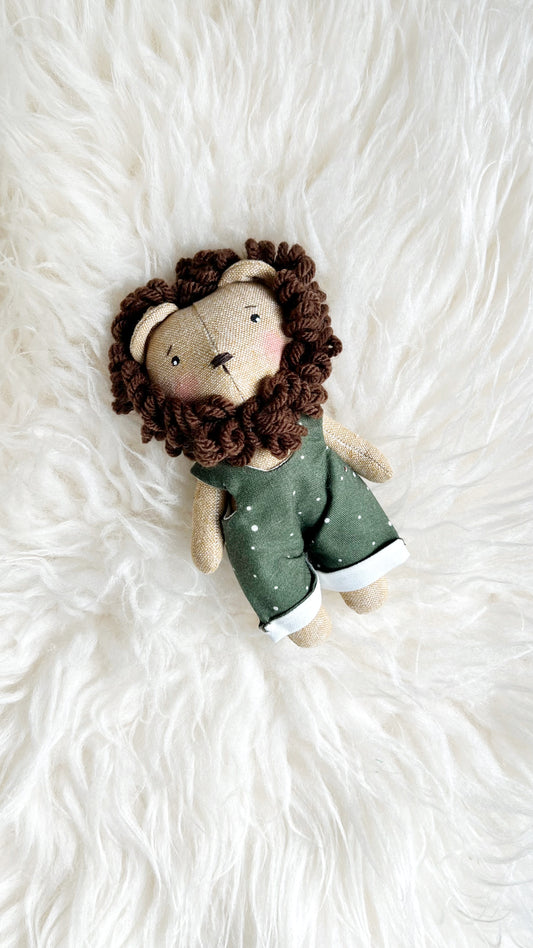 Mini Lion Doll, Lion Doll, Dollhouse Doll