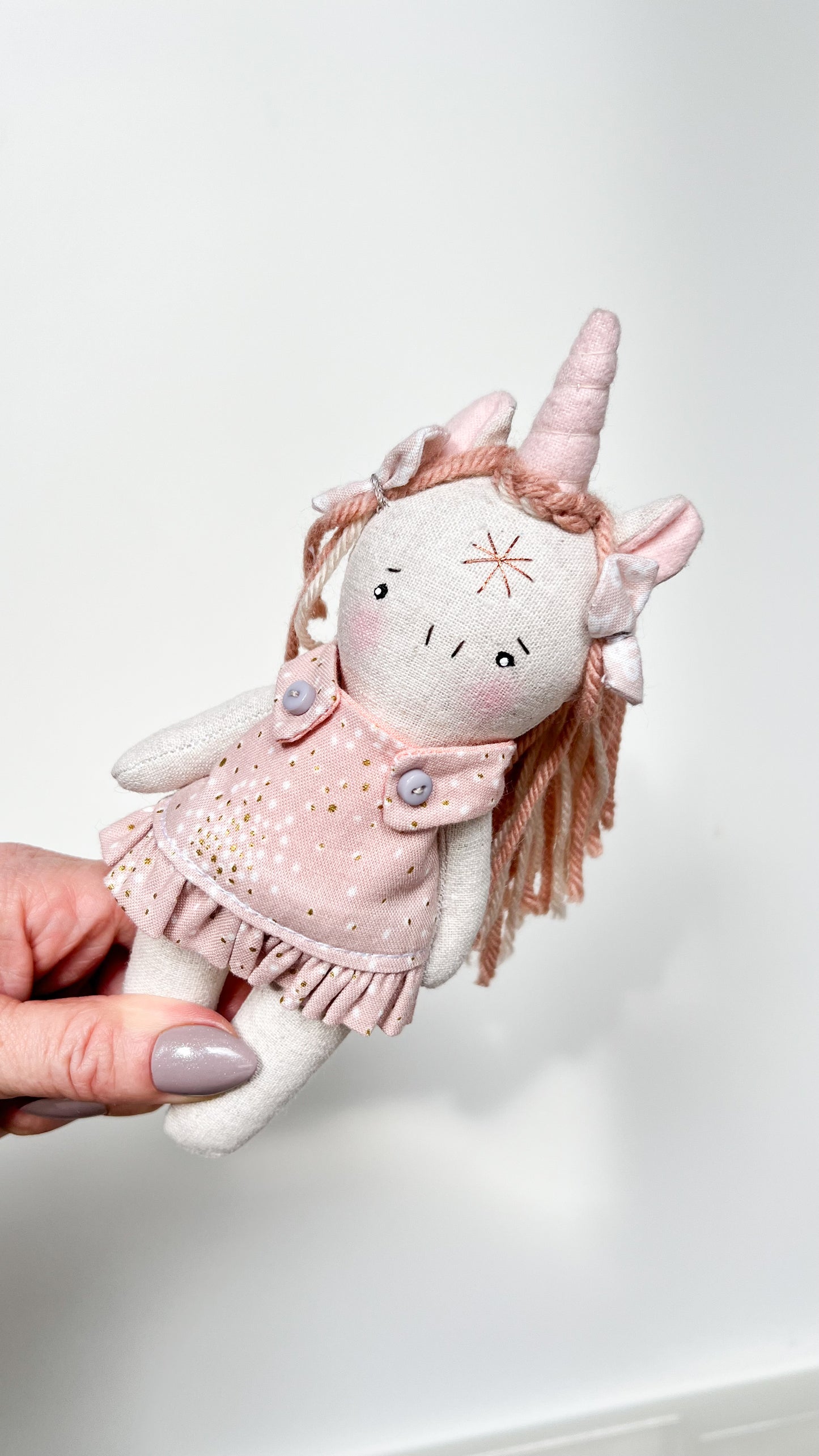 Mini Unicorn Doll, Unicorn Doll, Dollhouse Doll