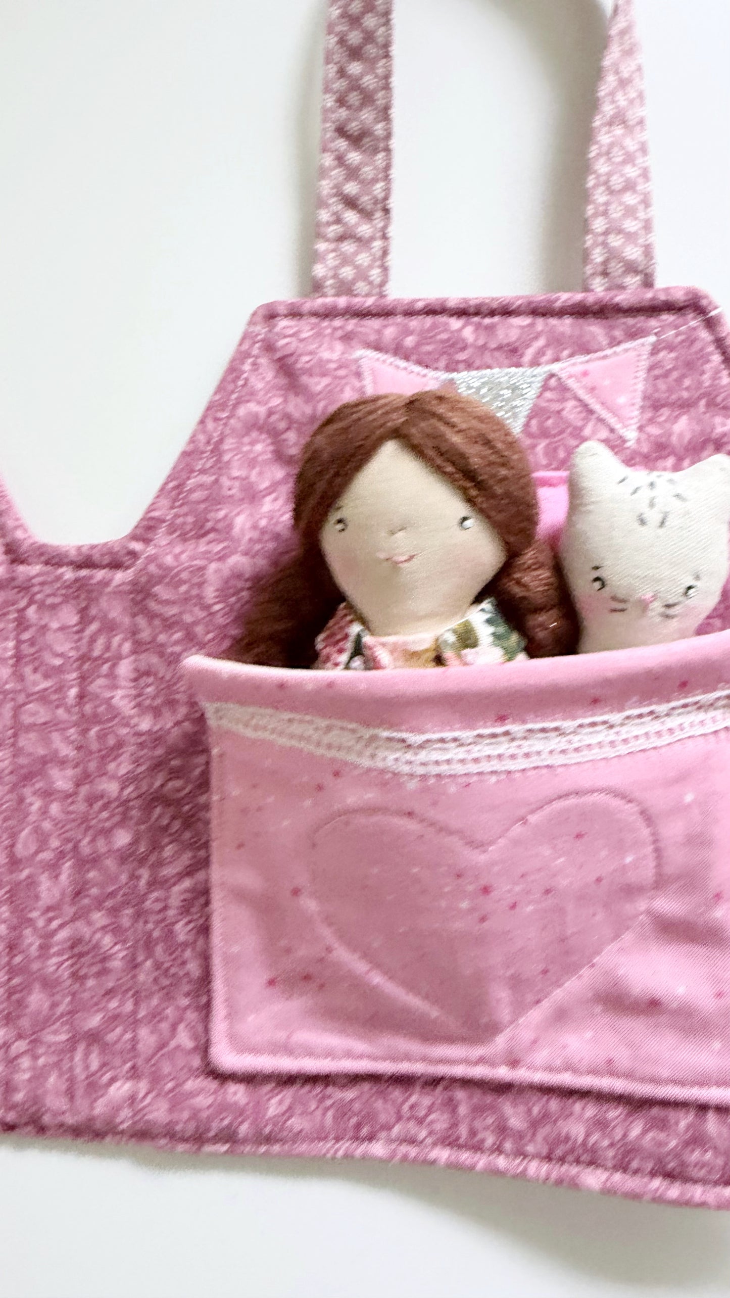 Travel Dollhouse, Pink Fabric Dollhouse