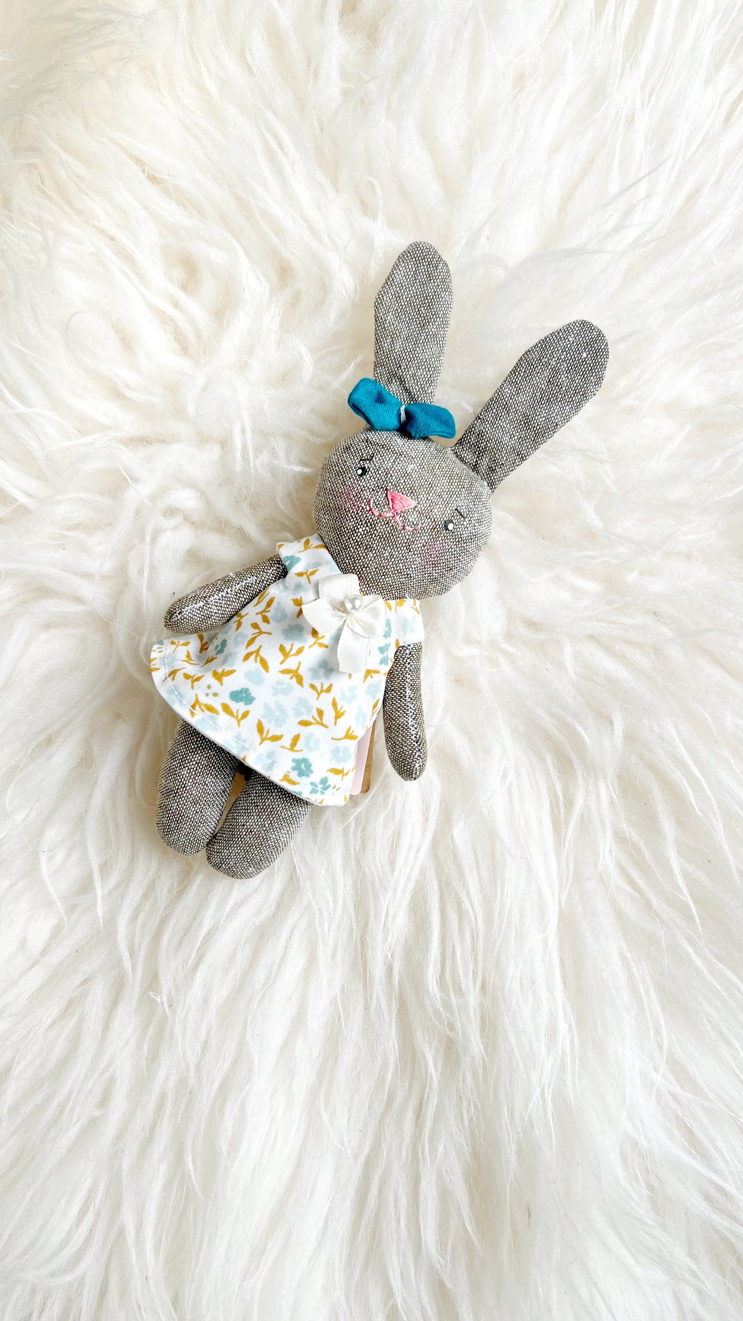 Mini Bunny Doll, Bunny  Doll, Dollhouse Doll