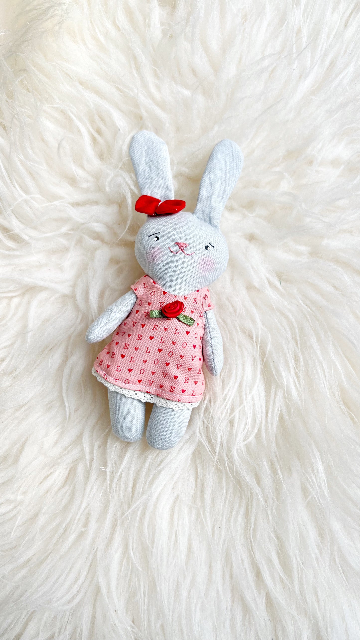 Mini Bunny Doll, Bunny  Doll, Dollhouse Doll
