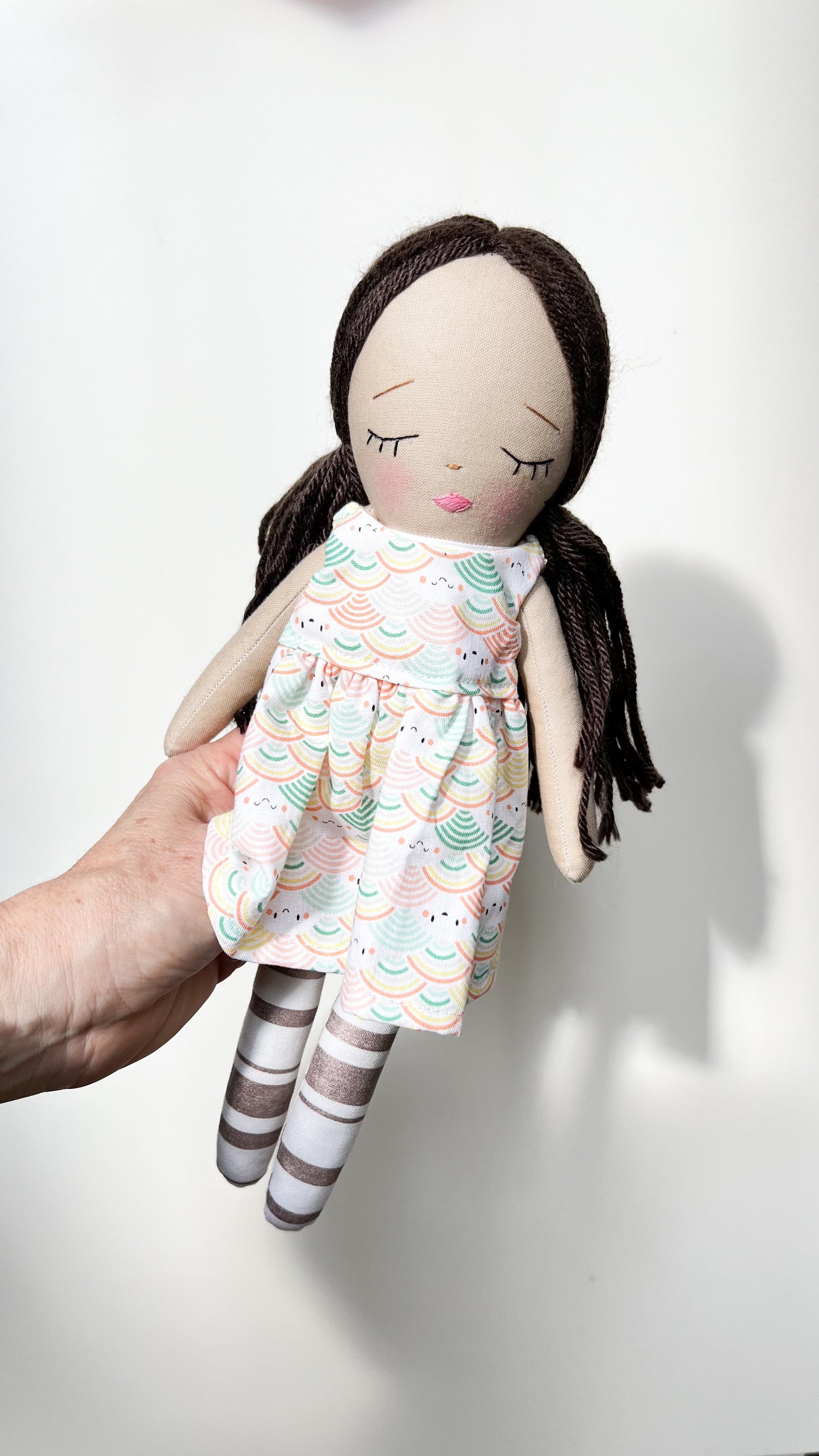 Heirloom Doll, Handmade Doll, Dress Up Doll, Yarn Haired Doll