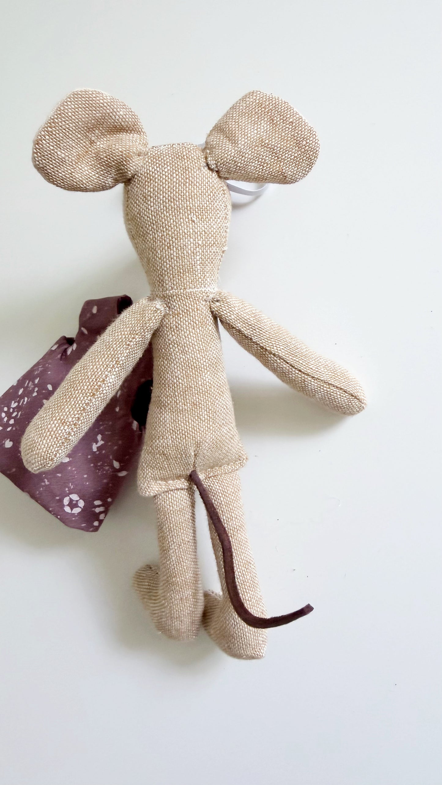 Maroon Pocket Mouse, Mouse Doll, Purple Mouse Doll