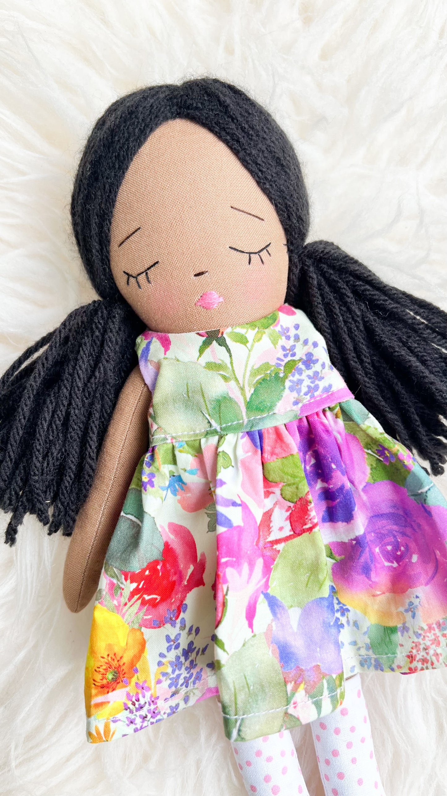 Heirloom Doll, Handmade Doll, Dress Up Doll, Yarn Haired Doll