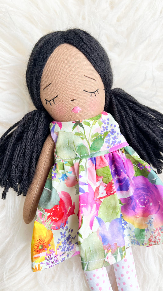 Heirloom Doll, Handmade Doll, Dress Up Doll, Yarn Haired Doll