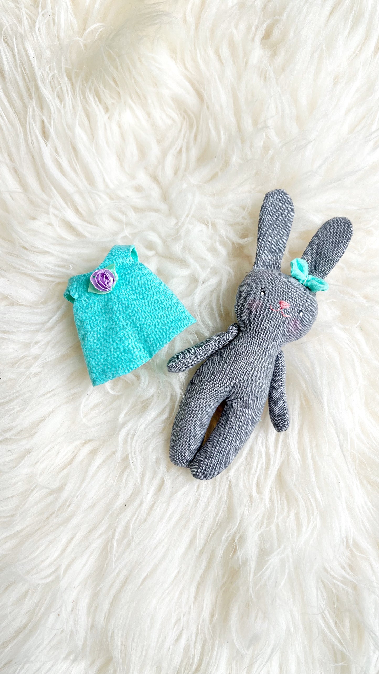 Mini Bunny Doll, Bunny  Doll, Dollhouse Doll