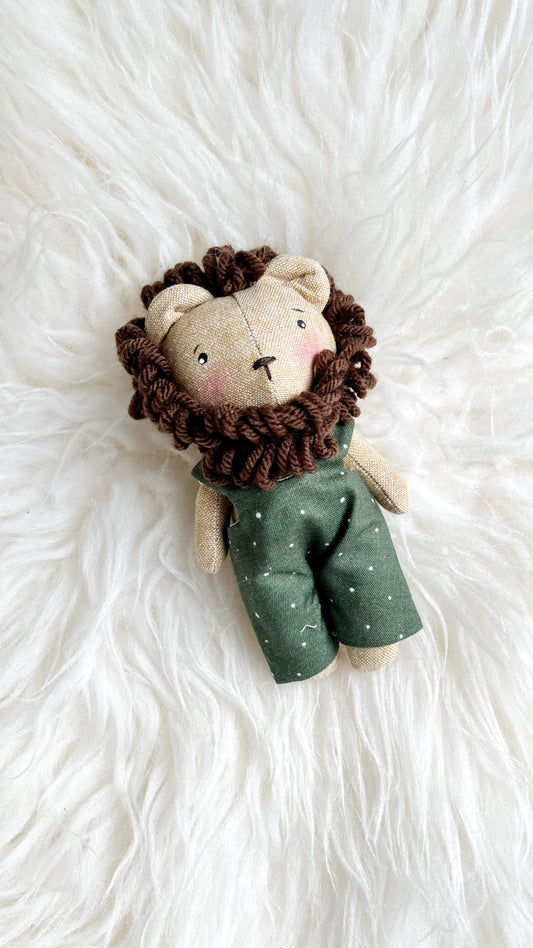 Mini Lion Doll, Lion Doll, Dollhouse Doll