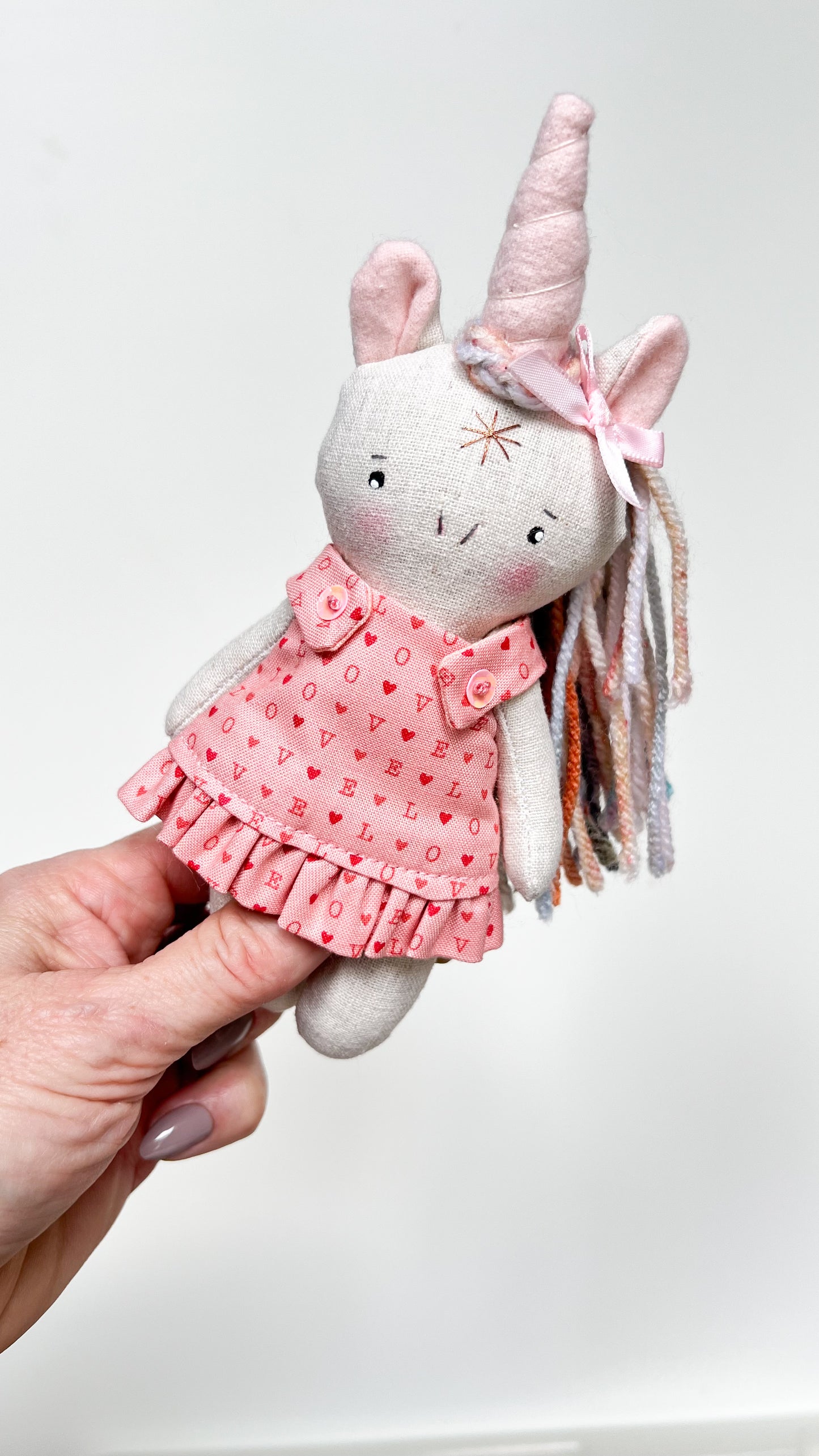 Mini Unicorn Doll, Unicorn Doll, Dollhouse Doll