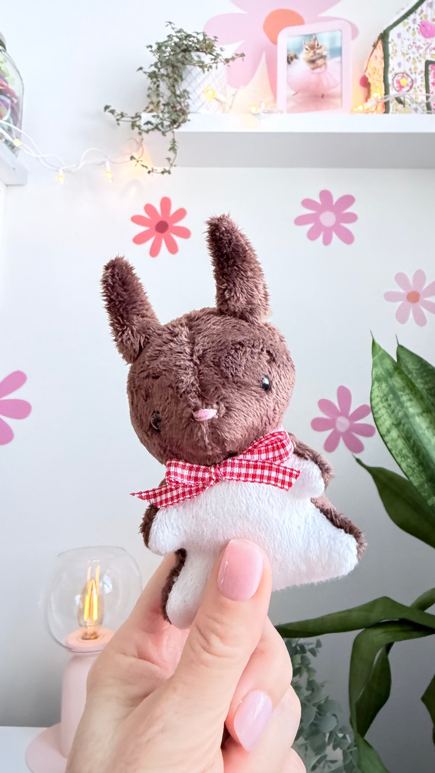 Brown Tea Cup Bunny, Bunny Doll, Brown Bunny, Bunny Plushie