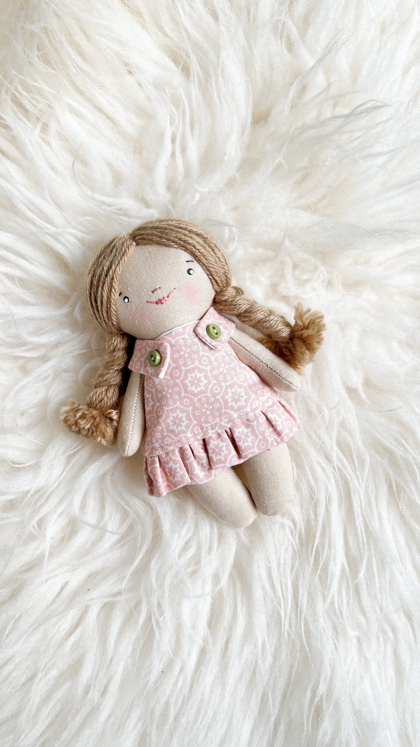 Mini Girl Doll, Girl Doll, Blonde Hair Doll, Dollhouse Doll