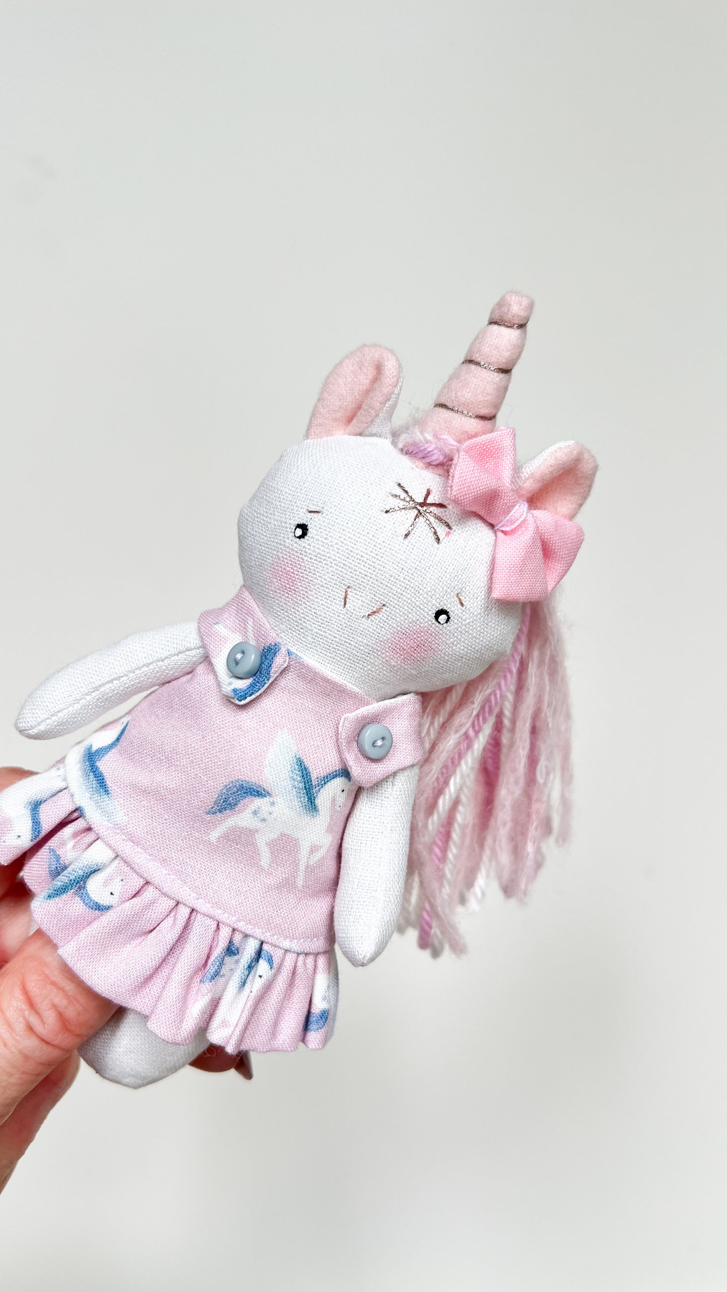 Mini Unicorn Doll, Unicorn Doll, Dollhouse Doll