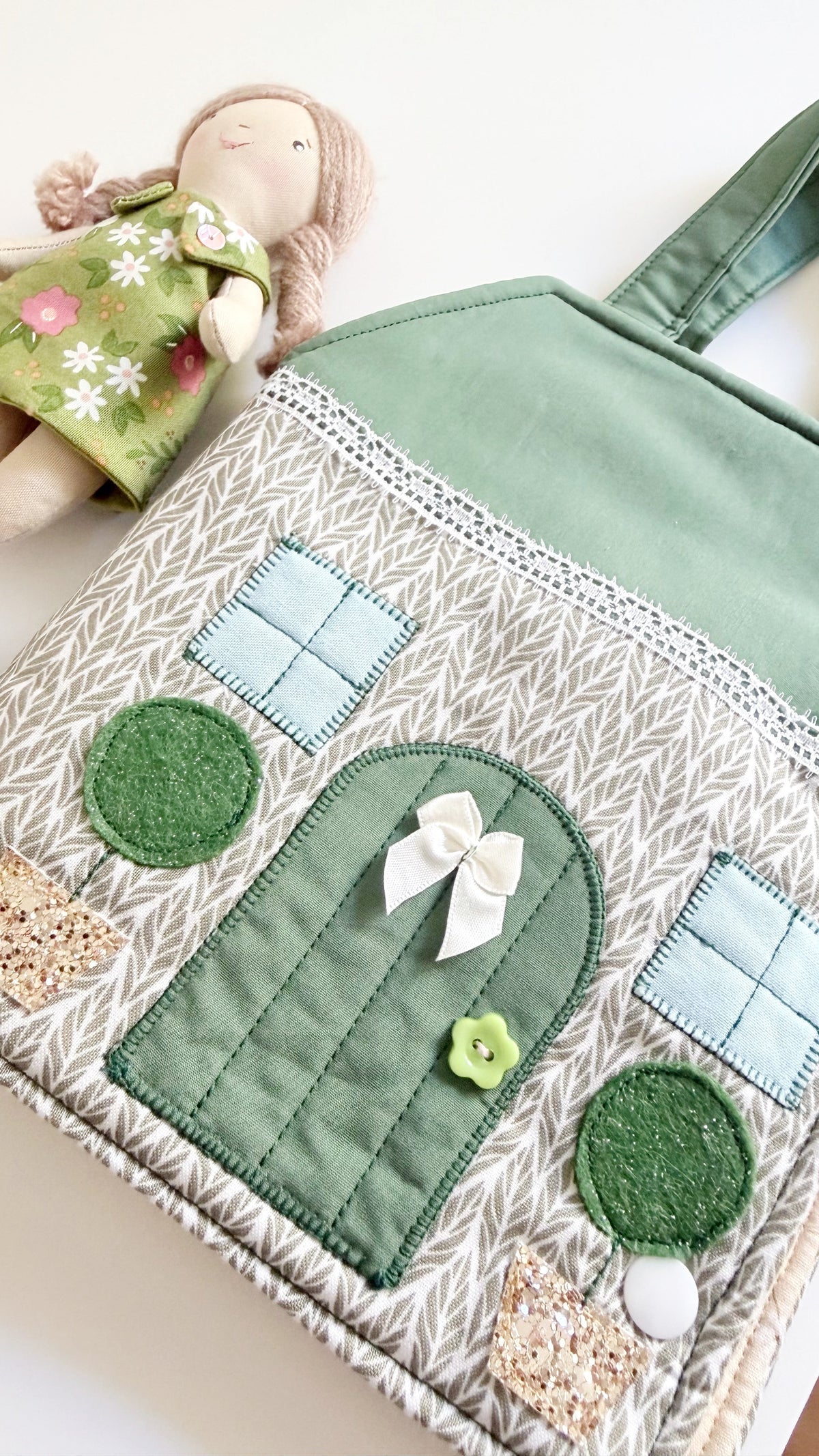 Travel Dollhouse, Portable Doll House, Fabric Dollhouse, Quiet Book