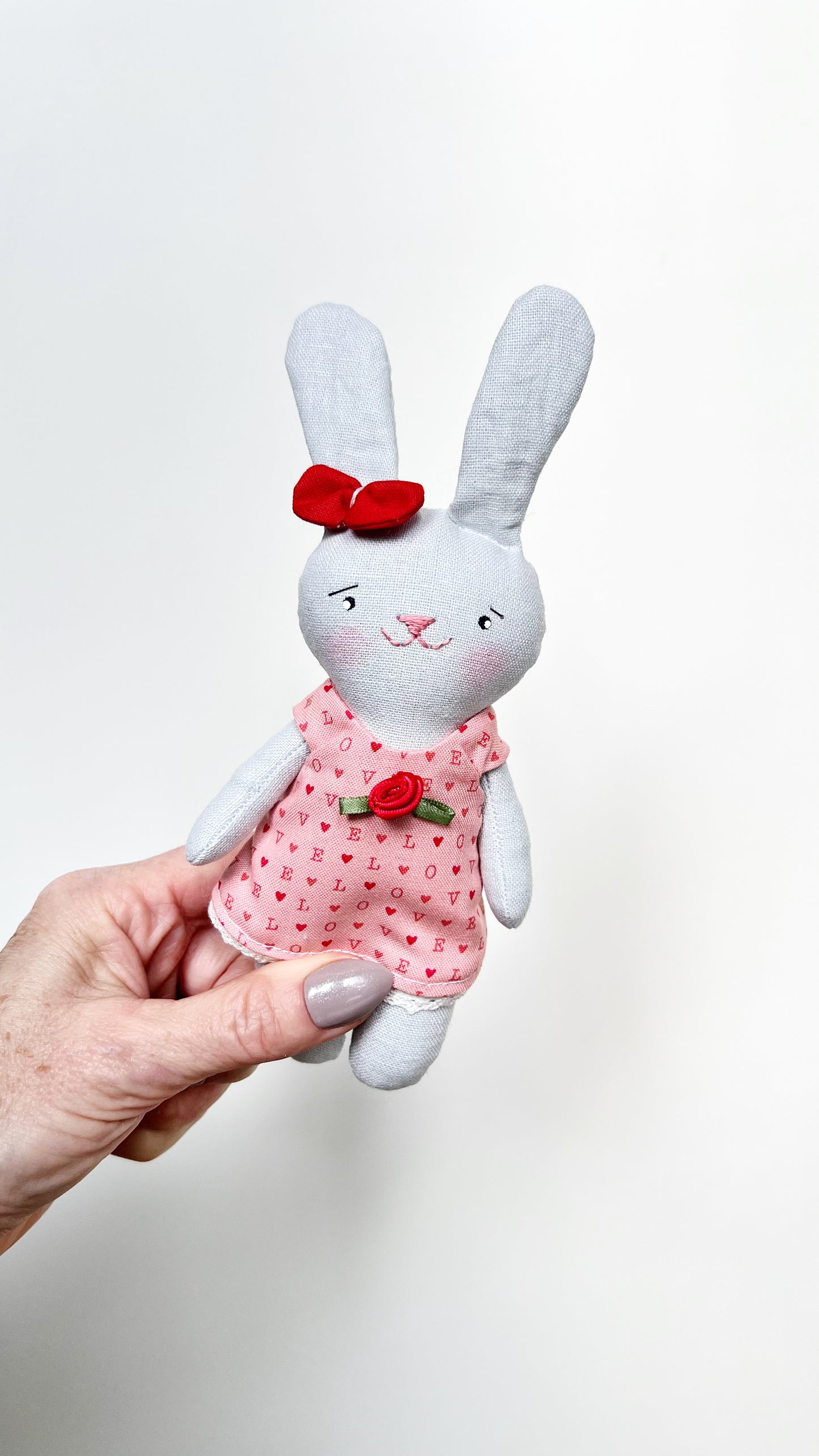 Mini Bunny Doll, Bunny  Doll, Dollhouse Doll