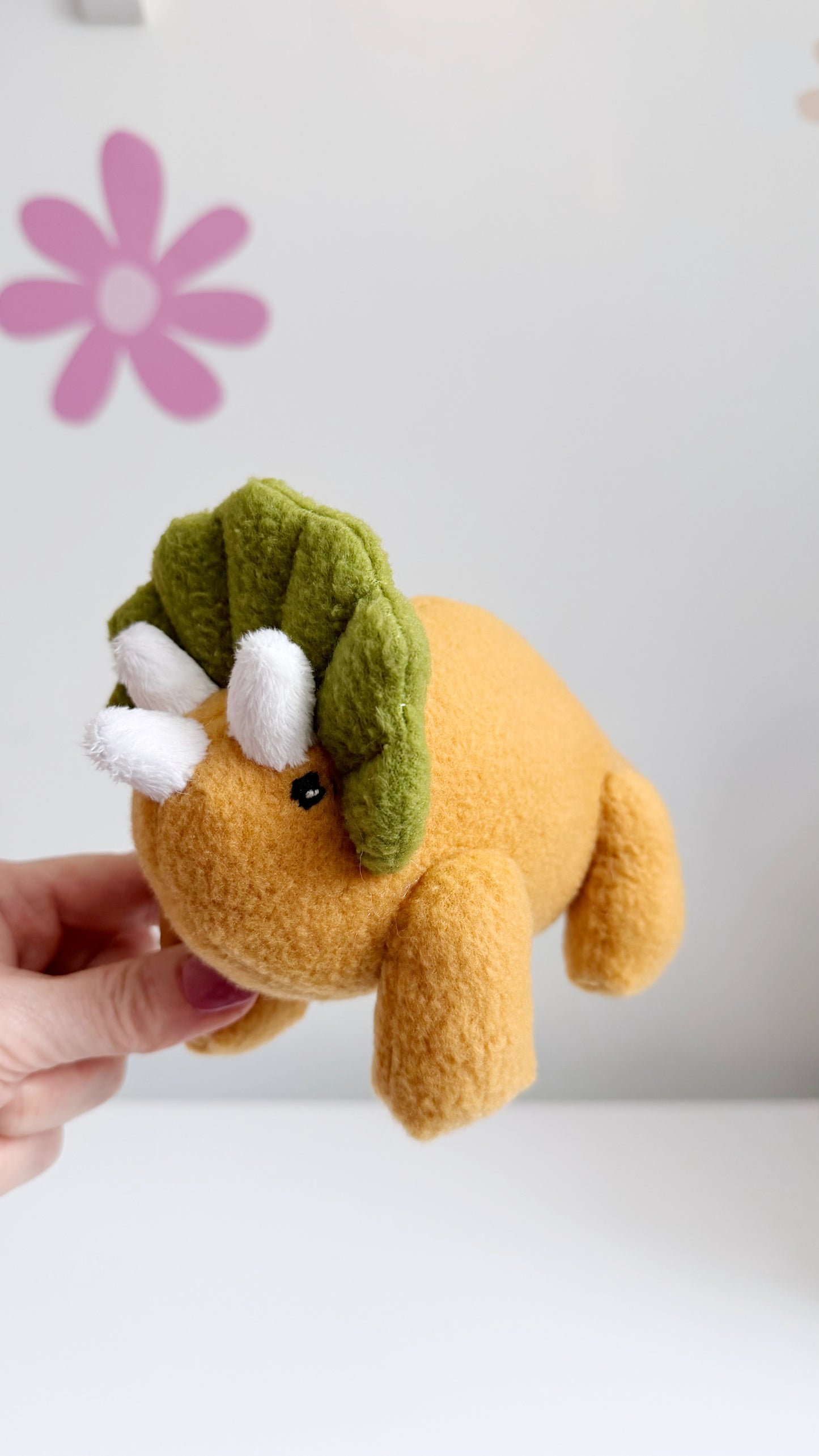 Triceratops Plushie, Yellow Triceratop