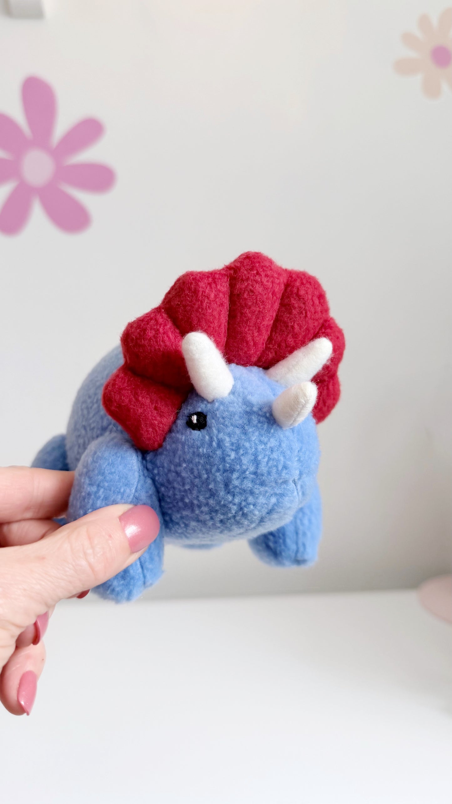 Triceratops Plushie, Blue Triceratop