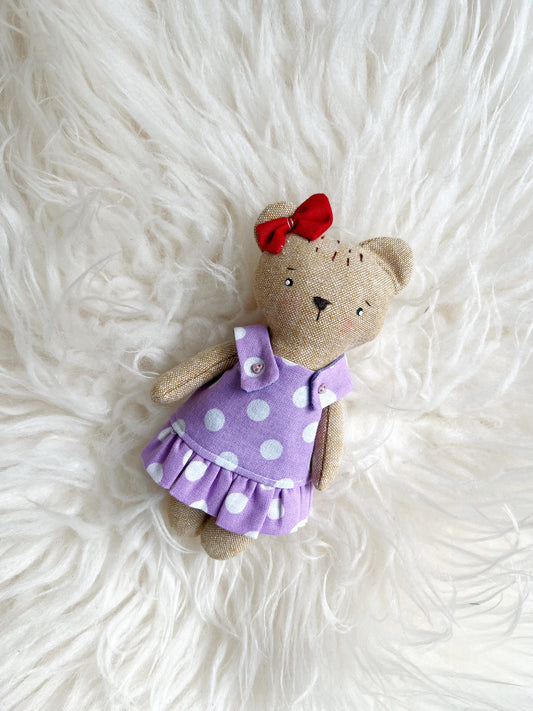 Mini Bear, Mini Doll, dollhouse doll