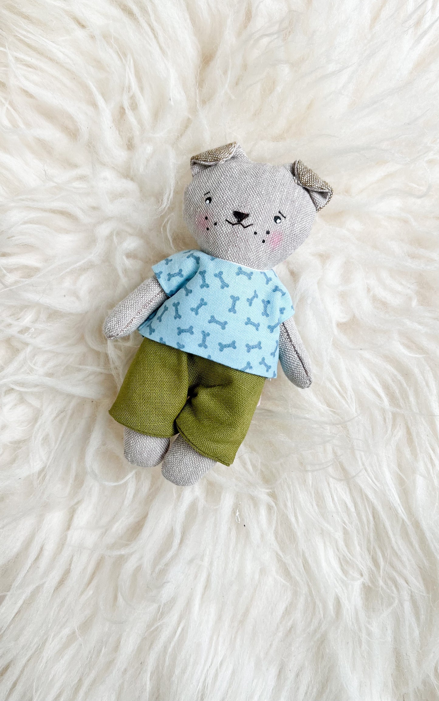 Mini Dog Doll, Dog Doll, Dollhouse Doll