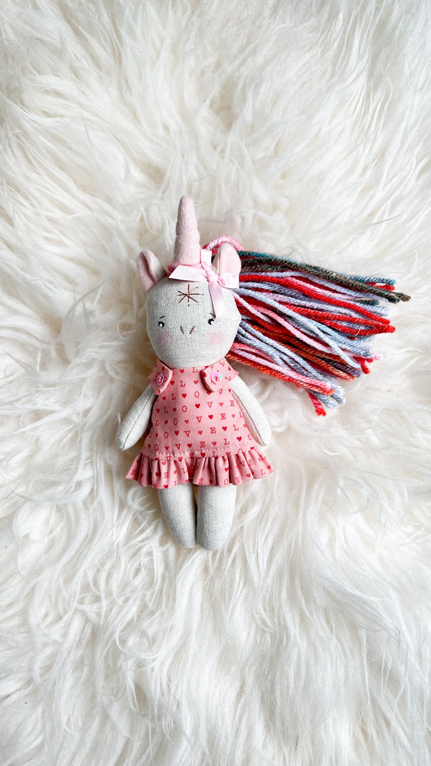 Mini Unicorn Doll, Unicorn Doll, Dollhouse Doll