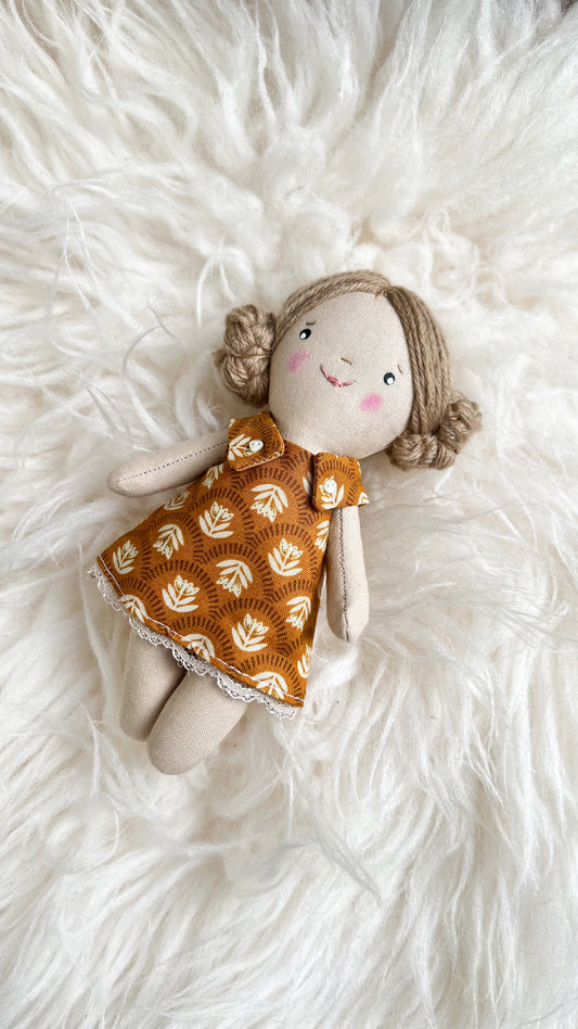 Mini Girl Doll, Girl Doll, Blonde Hair Doll, Dollhouse Doll