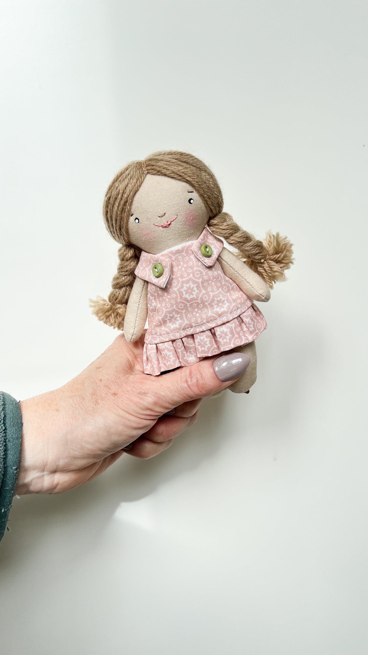Mini Girl Doll, Girl Doll, Blonde Hair Doll, Dollhouse Doll