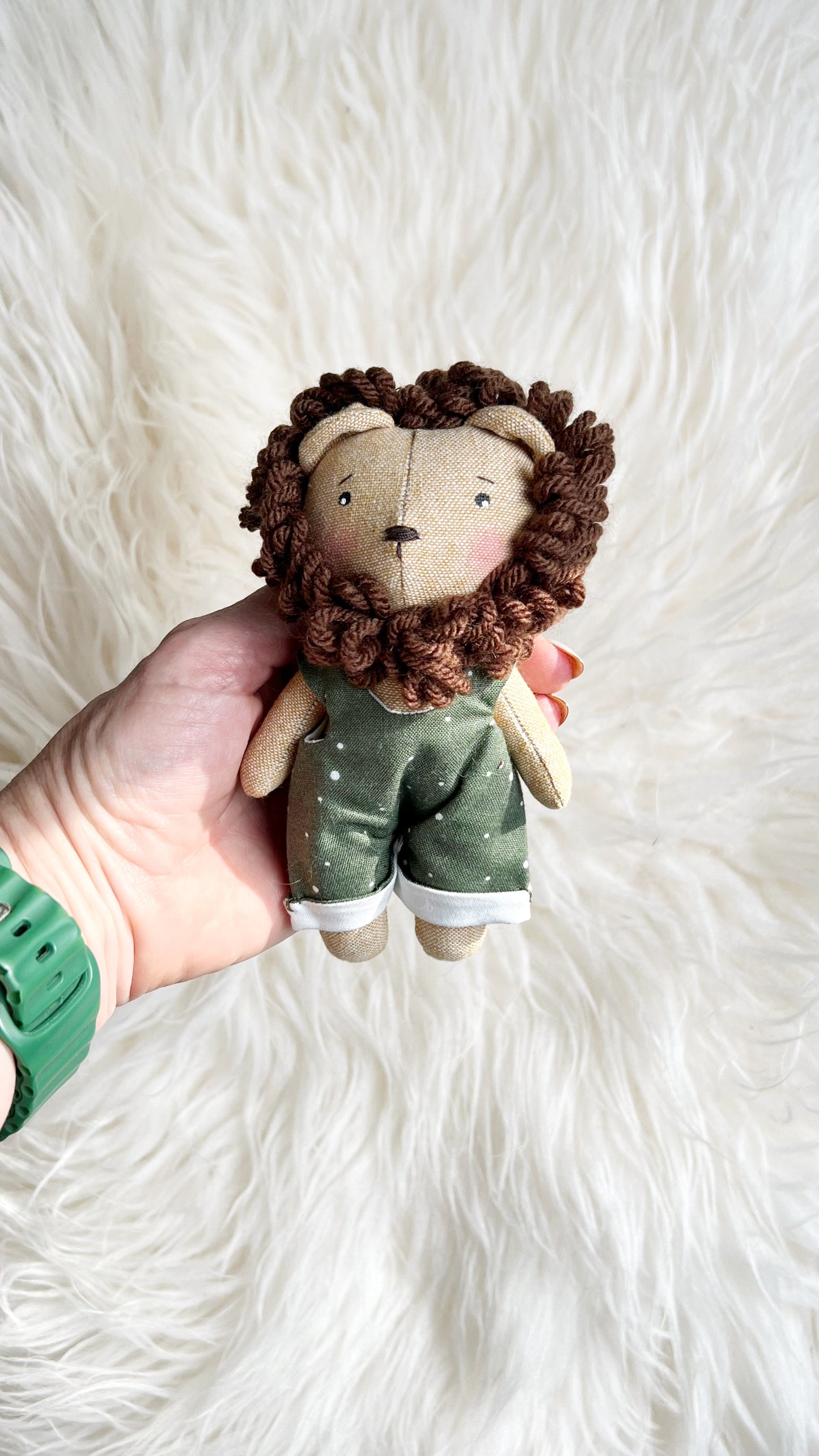 Mini Lion Doll, Lion Doll, Dollhouse Doll