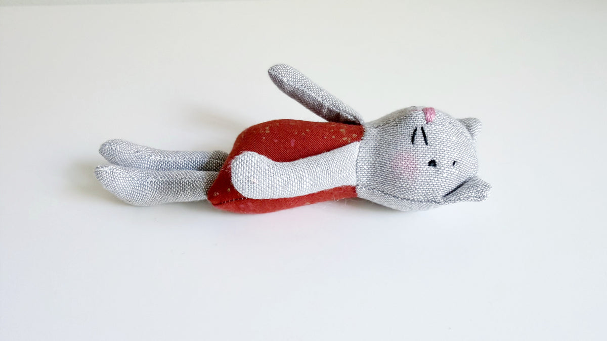 Sister Cat, Cat Doll, Mini Doll,Dollhouse Doll, Dollhouse Cat