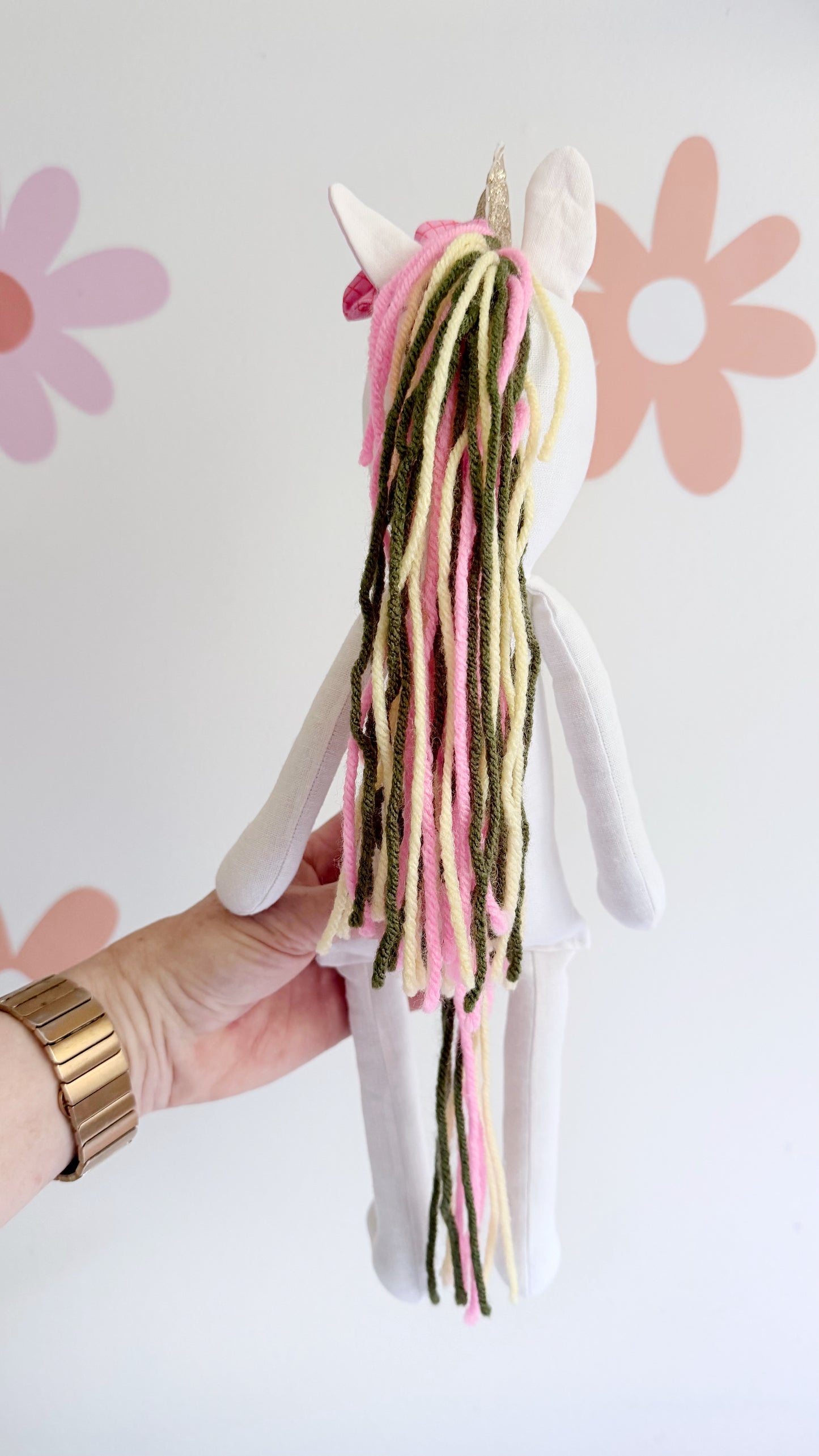 Unicorn Doll, Unicorn Fabric Doll, Textile Unicorn