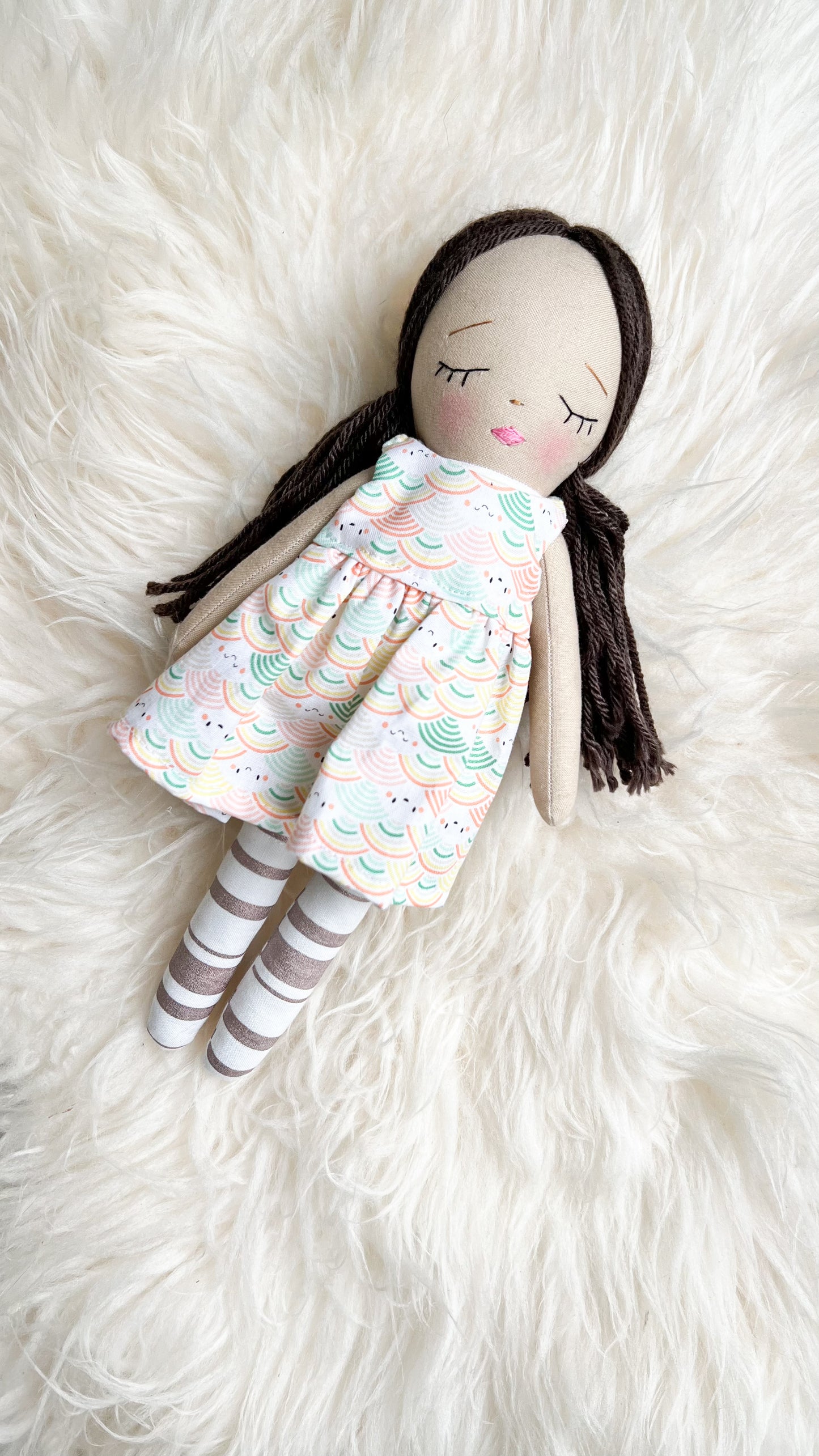 Heirloom Doll, Handmade Doll, Dress Up Doll, Yarn Haired Doll