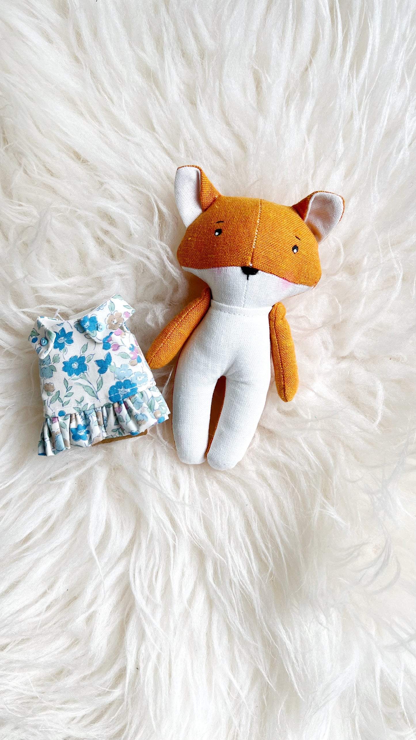 Mini Fox, Mini Doll, Fox Doll, Dollhouse Doll
