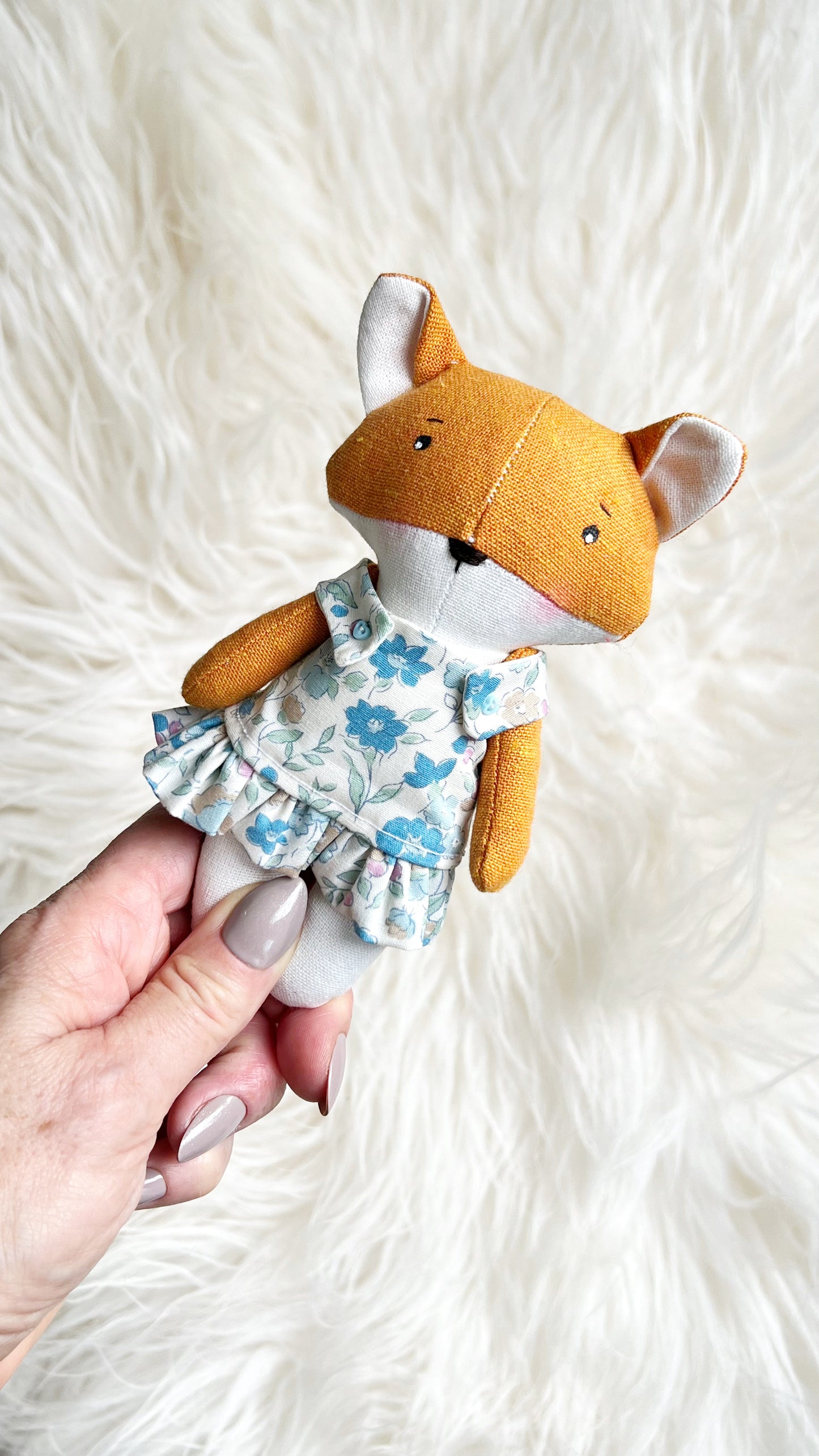 Mini Fox, Mini Doll, Fox Doll, Dollhouse Doll