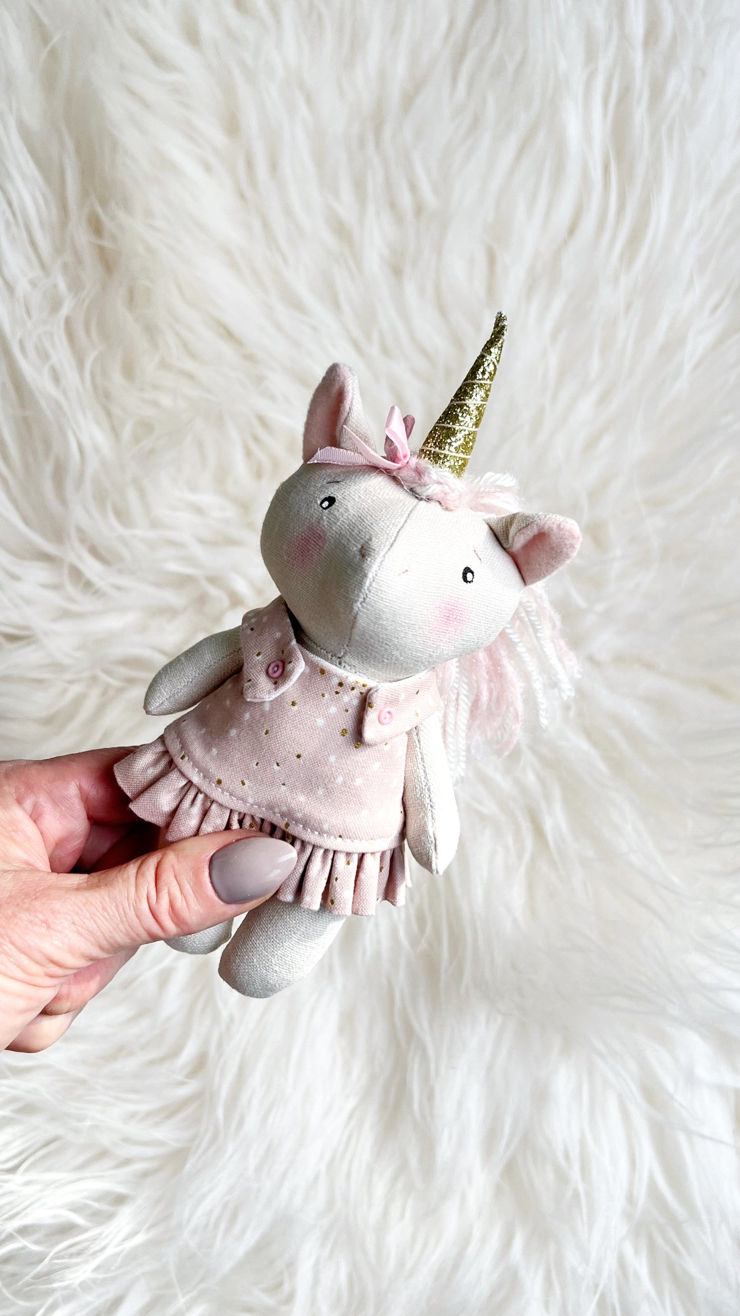 Mini Unicorn Doll, Unicorn Doll, Dollhouse Doll