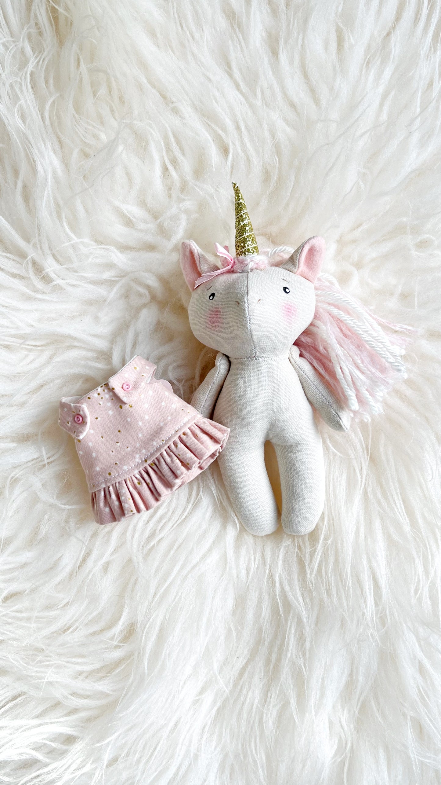 Mini Unicorn Doll, Unicorn Doll, Dollhouse Doll
