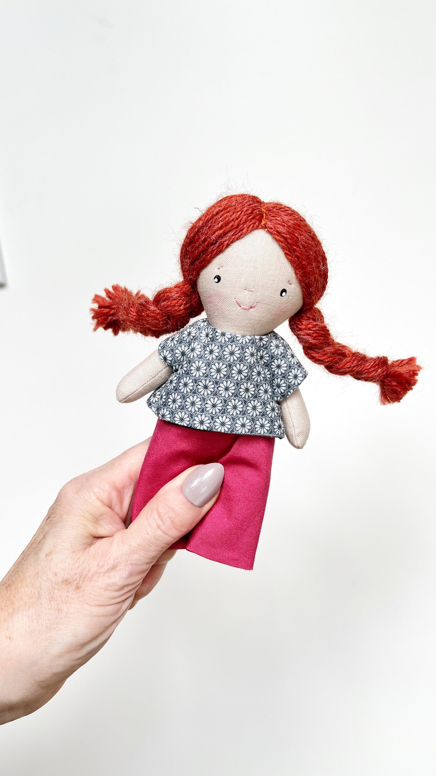 Mini Girl Doll, Girl Doll, Red Head Doll, Dollhouse Doll