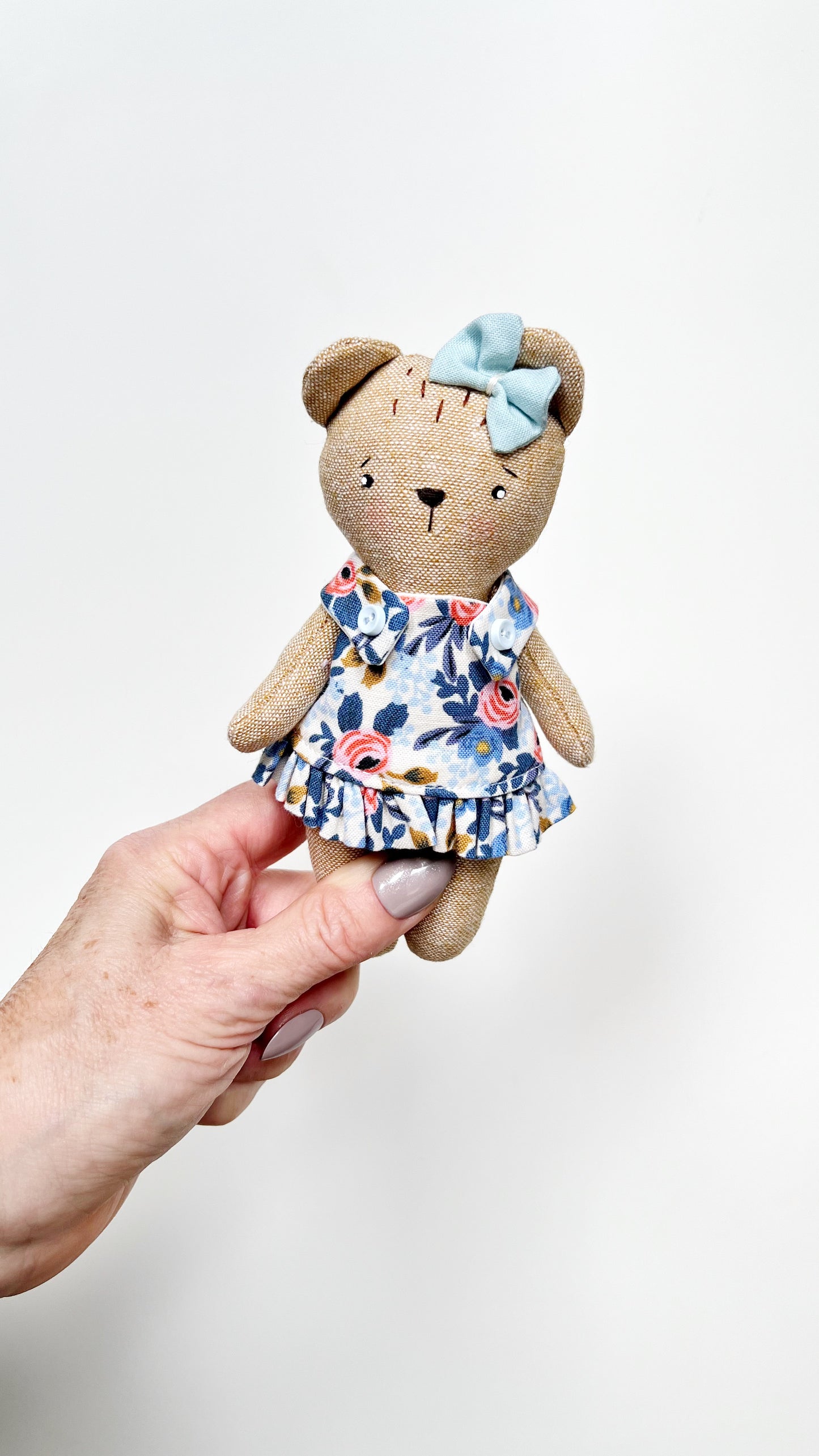 Mini Bear Doll, Bear Doll, Dollhouse Doll