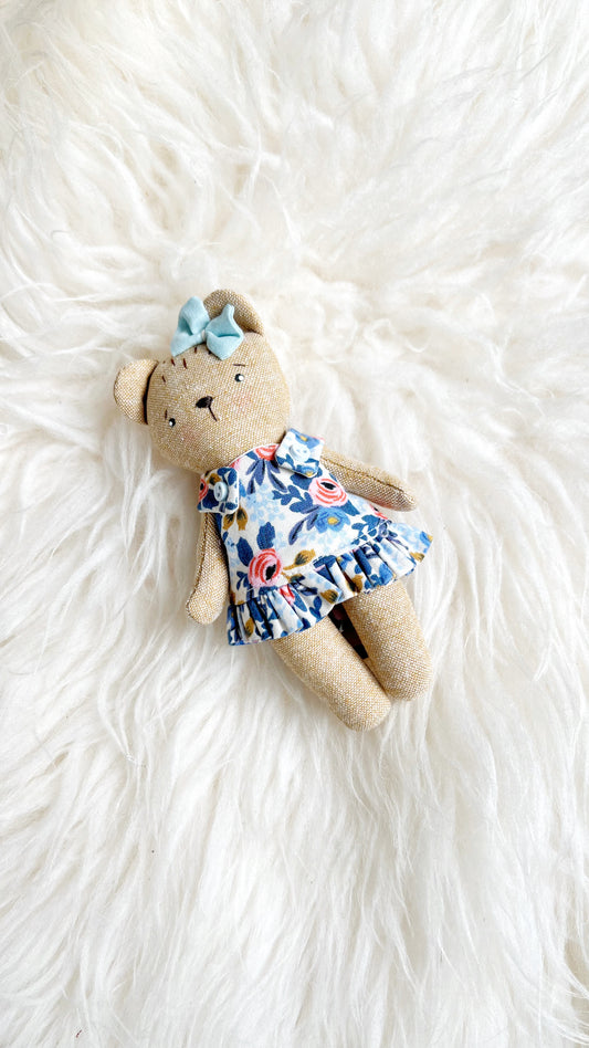 Mini Bear Doll, Bear Doll, Dollhouse Doll
