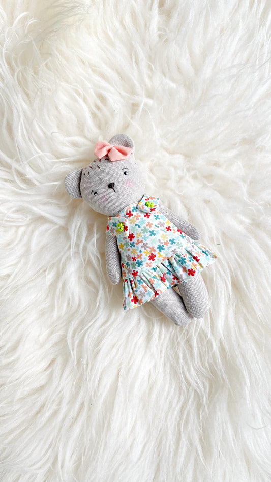 Mini Bear Doll, Bear Doll, Dollhouse Doll