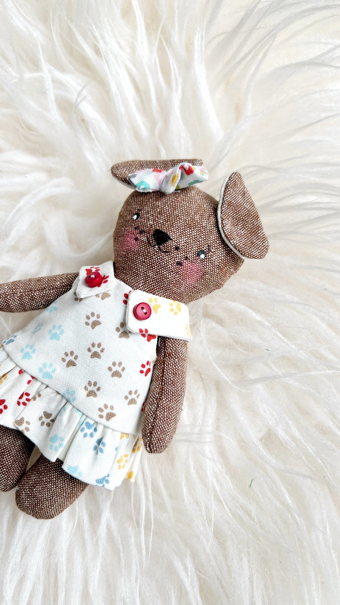 Pocket Dog, Dog Doll, Puppy doll, Pocket Animal, Easter gift, Handmade Doll