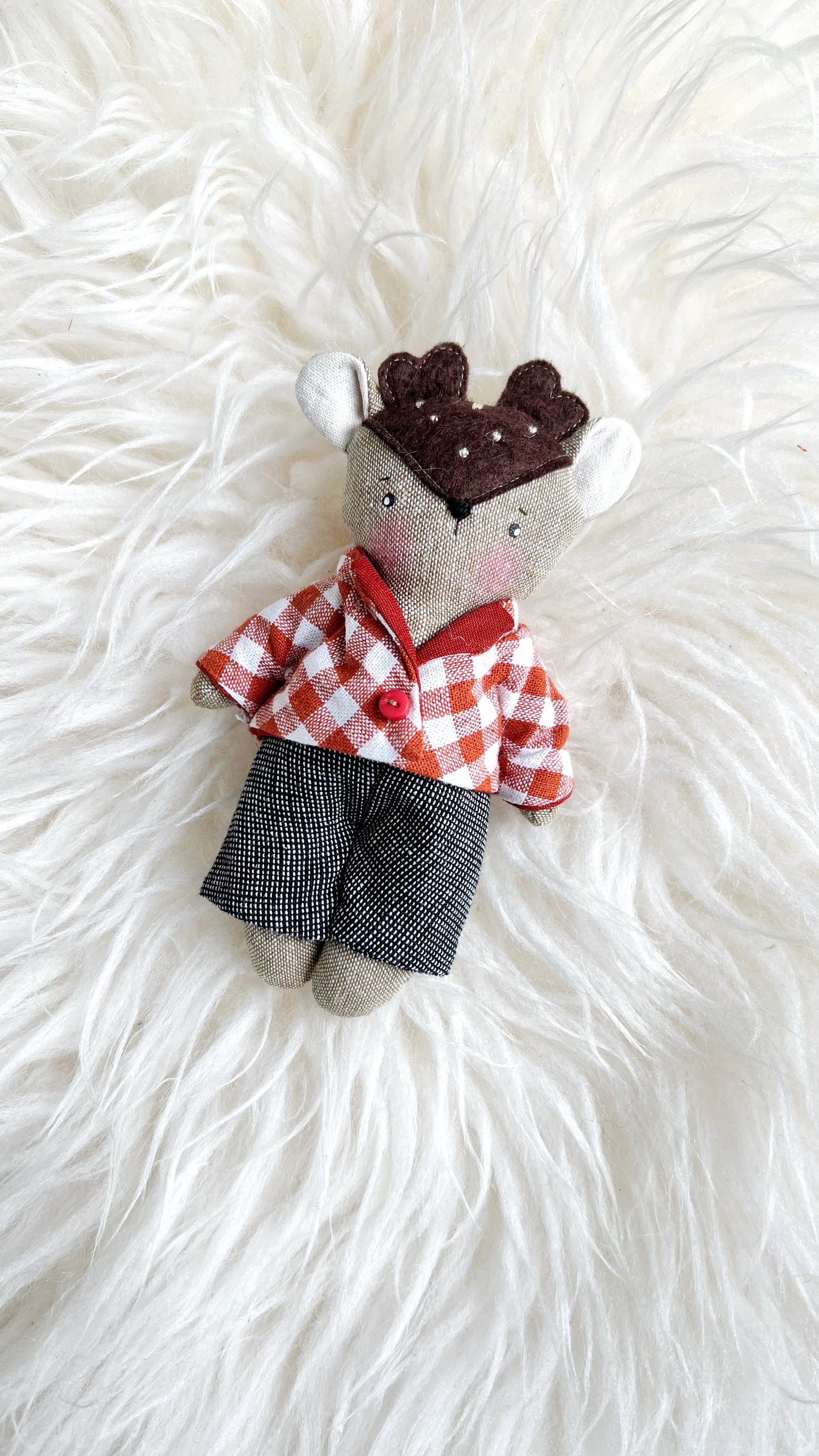 Deer Doll, Pocket Deer, Animal Doll, Pocket Animal, Easter gift