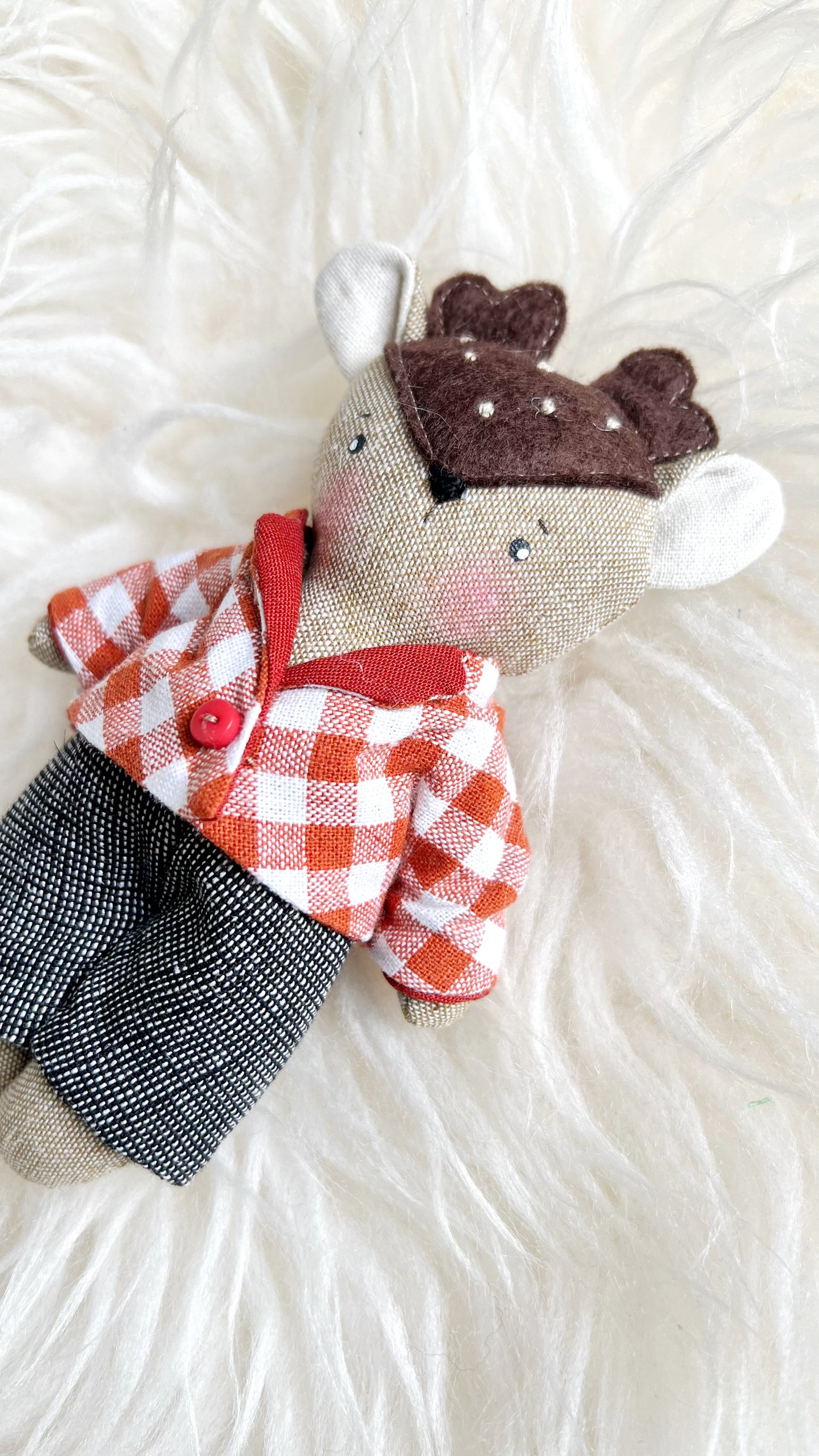 Deer Doll, Pocket Deer, Animal Doll, Pocket Animal, Easter gift