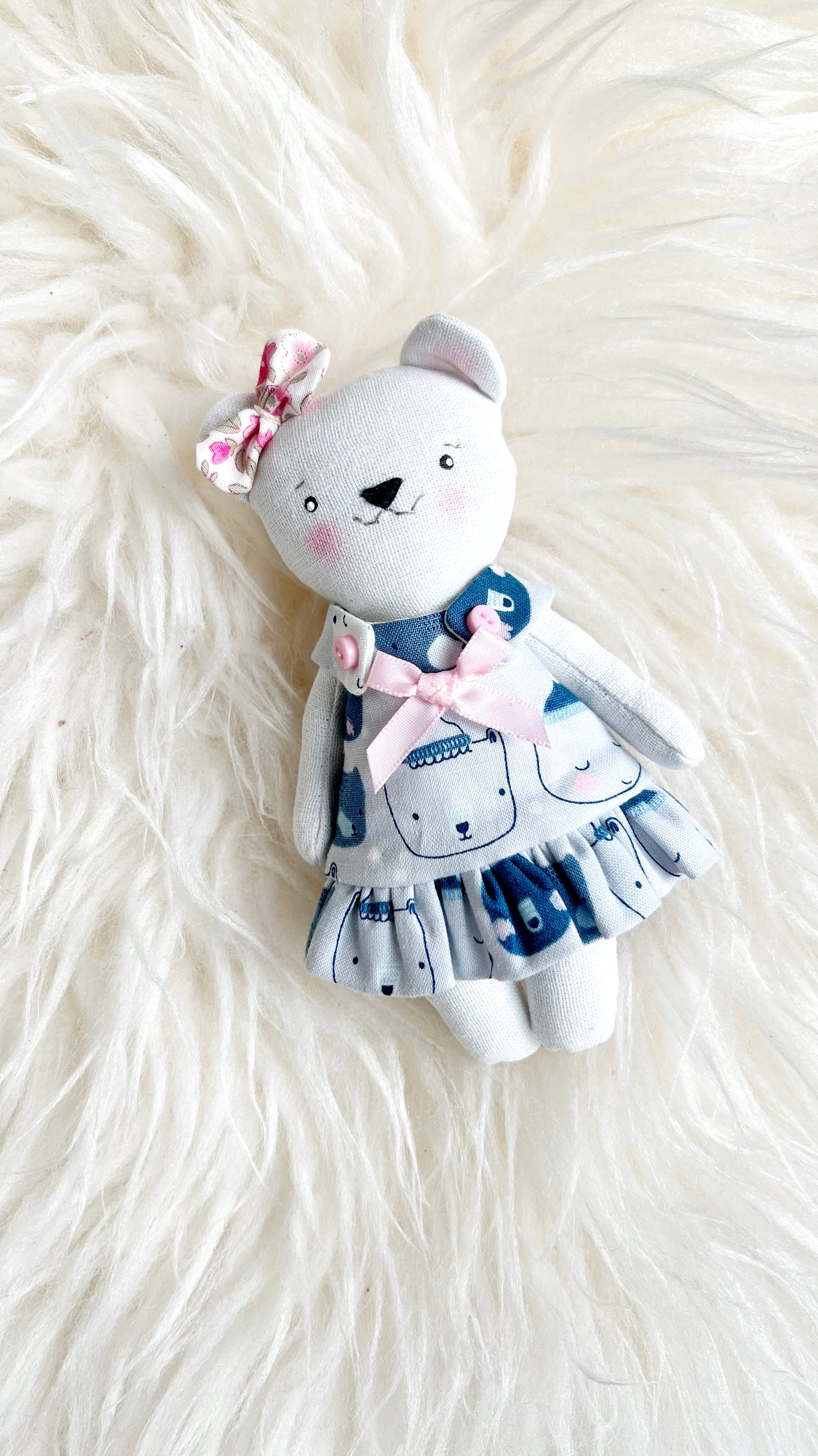 Polar Bear, Pocket Bear, Pocket Doll, Easter gift