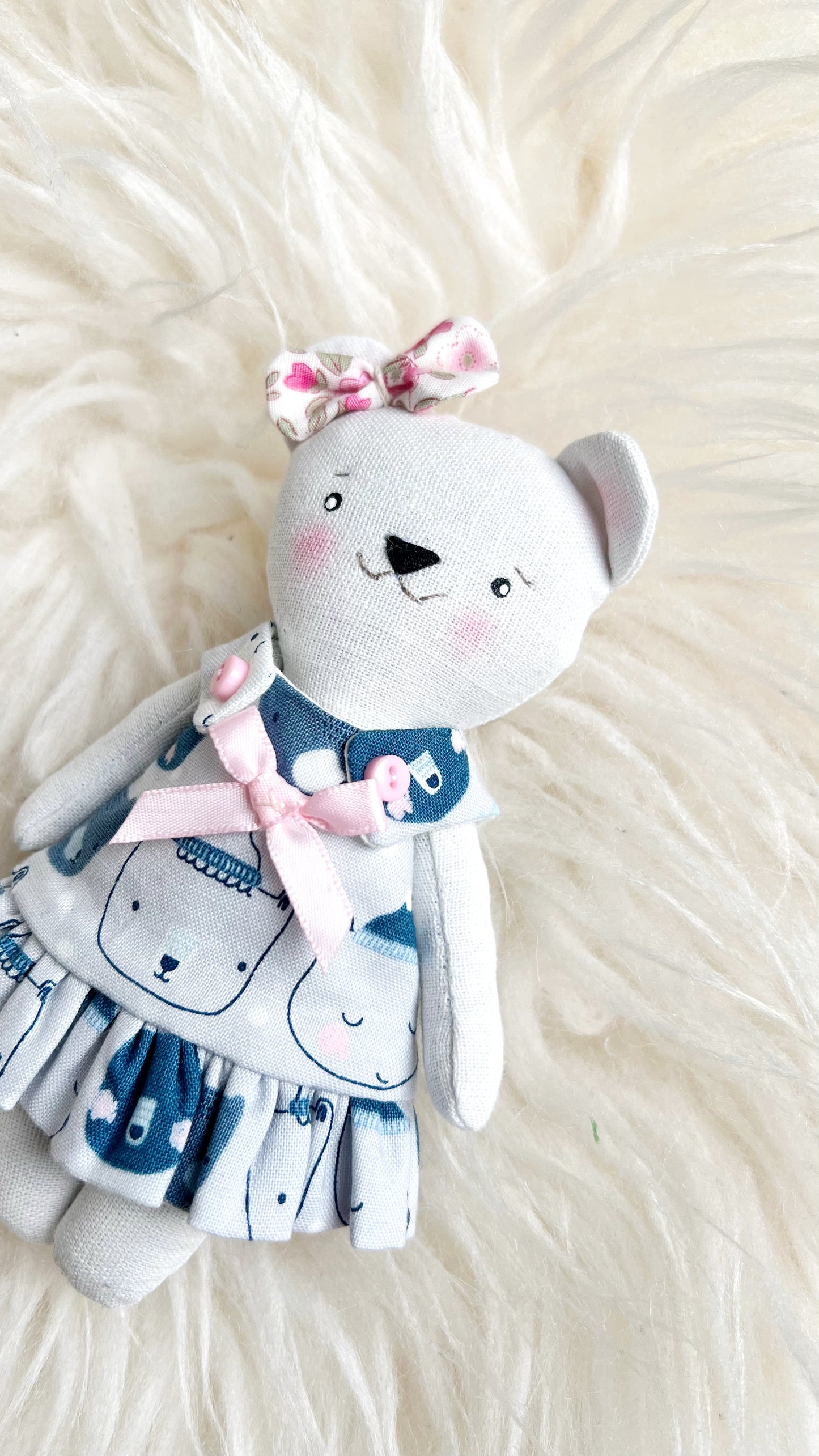 Polar Bear, Pocket Bear, Pocket Doll, Easter gift