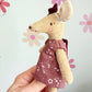 Maroon Pocket Mouse, Mouse Doll, Purple Mouse Doll