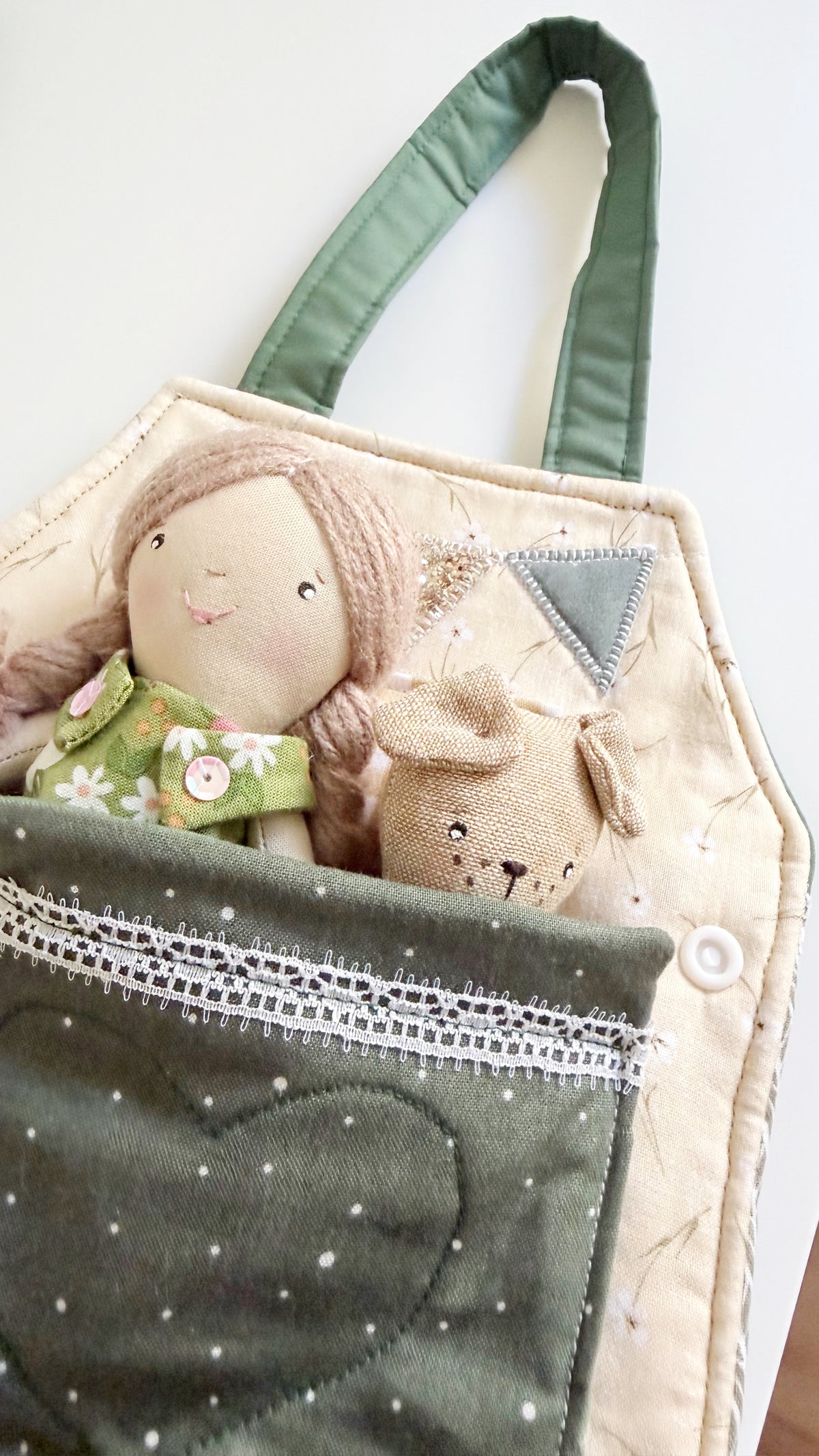 Travel Dollhouse, Portable Doll House, Fabric Dollhouse, Quiet Book