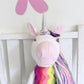 Unicorn Doll, Unicorn Fabric Doll, Textile Unicorn