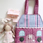 Travel Dollhouse, Pink Fabric Dollhouse